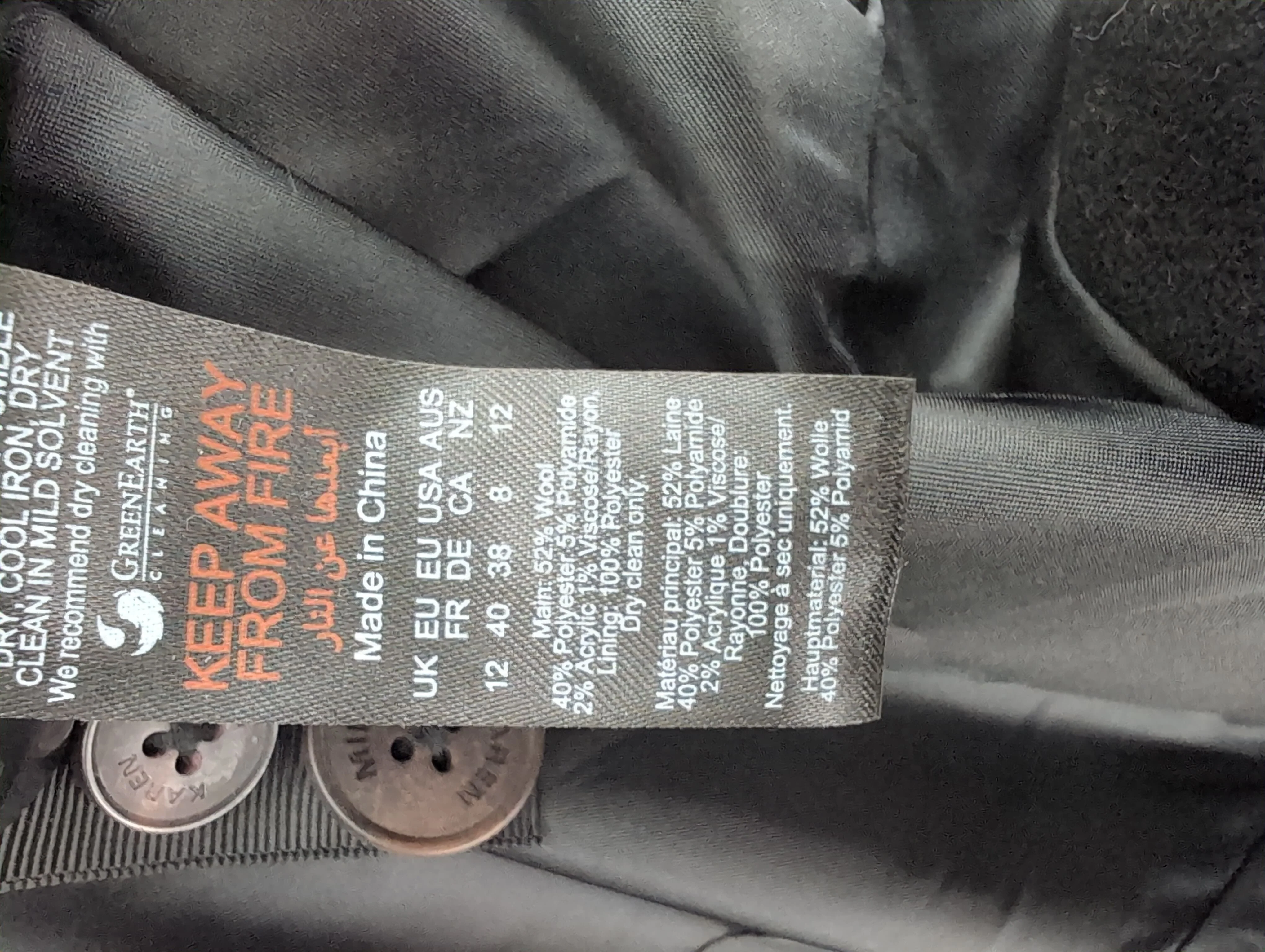 Karen Millen Women's Coat UK 12 Black Wool - Image 7