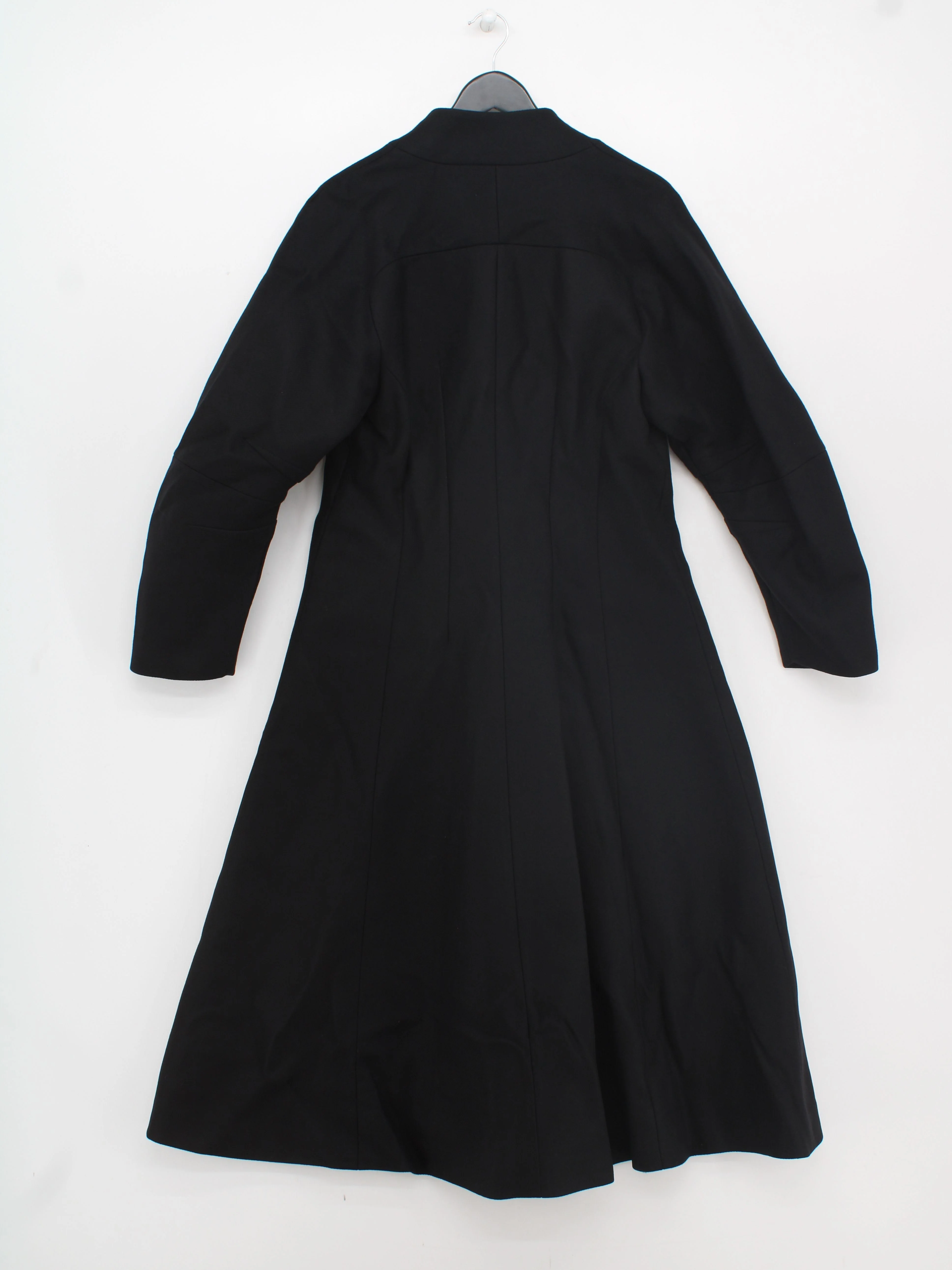 Karen Millen Women's Coat UK 12 Black Wool with Polyamide Overcoat New with tags - Image 2