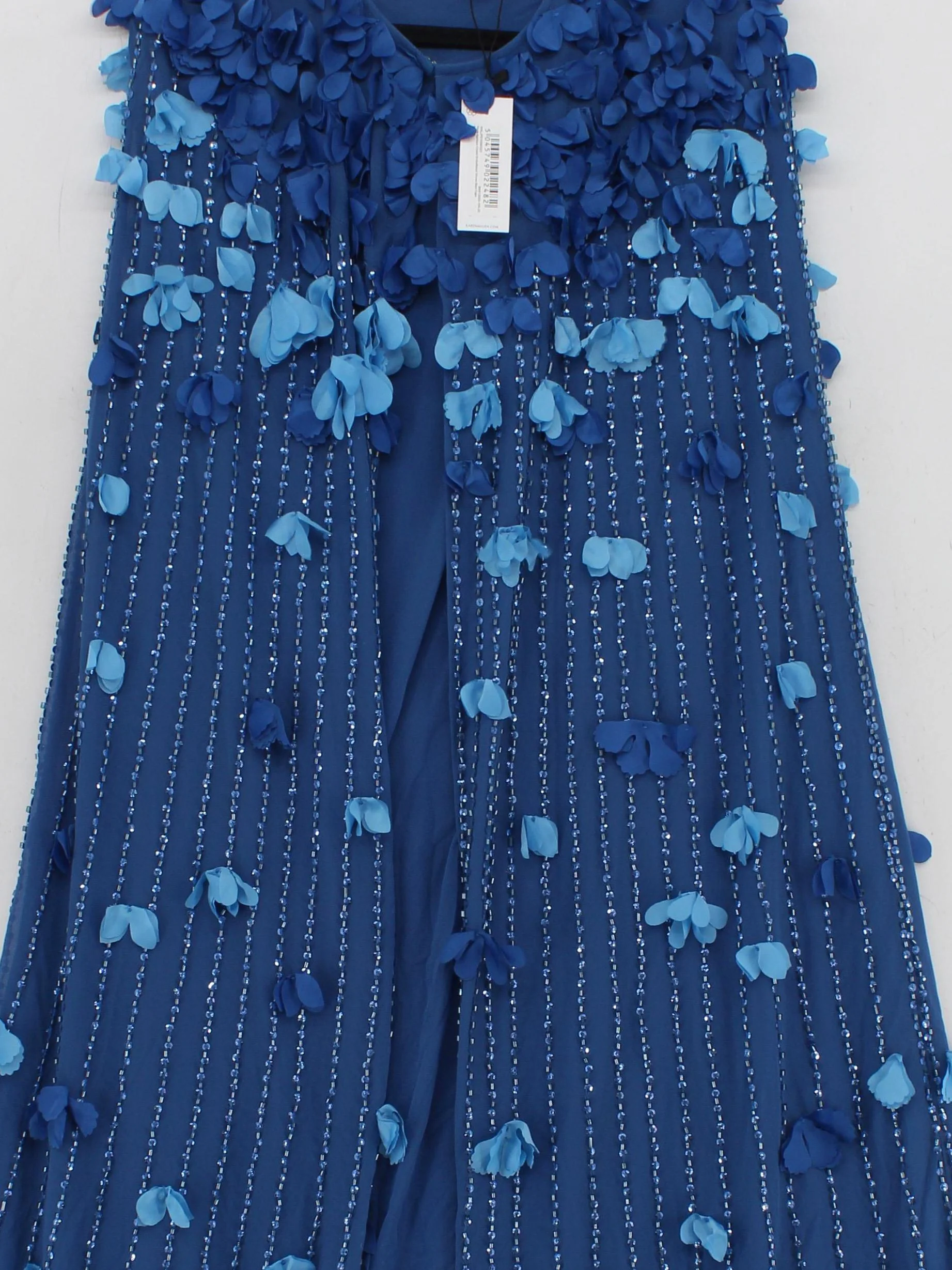 Karen Millen Women's Coat UK 12 Blue Floral 100% Polyester Overcoat - Image 3