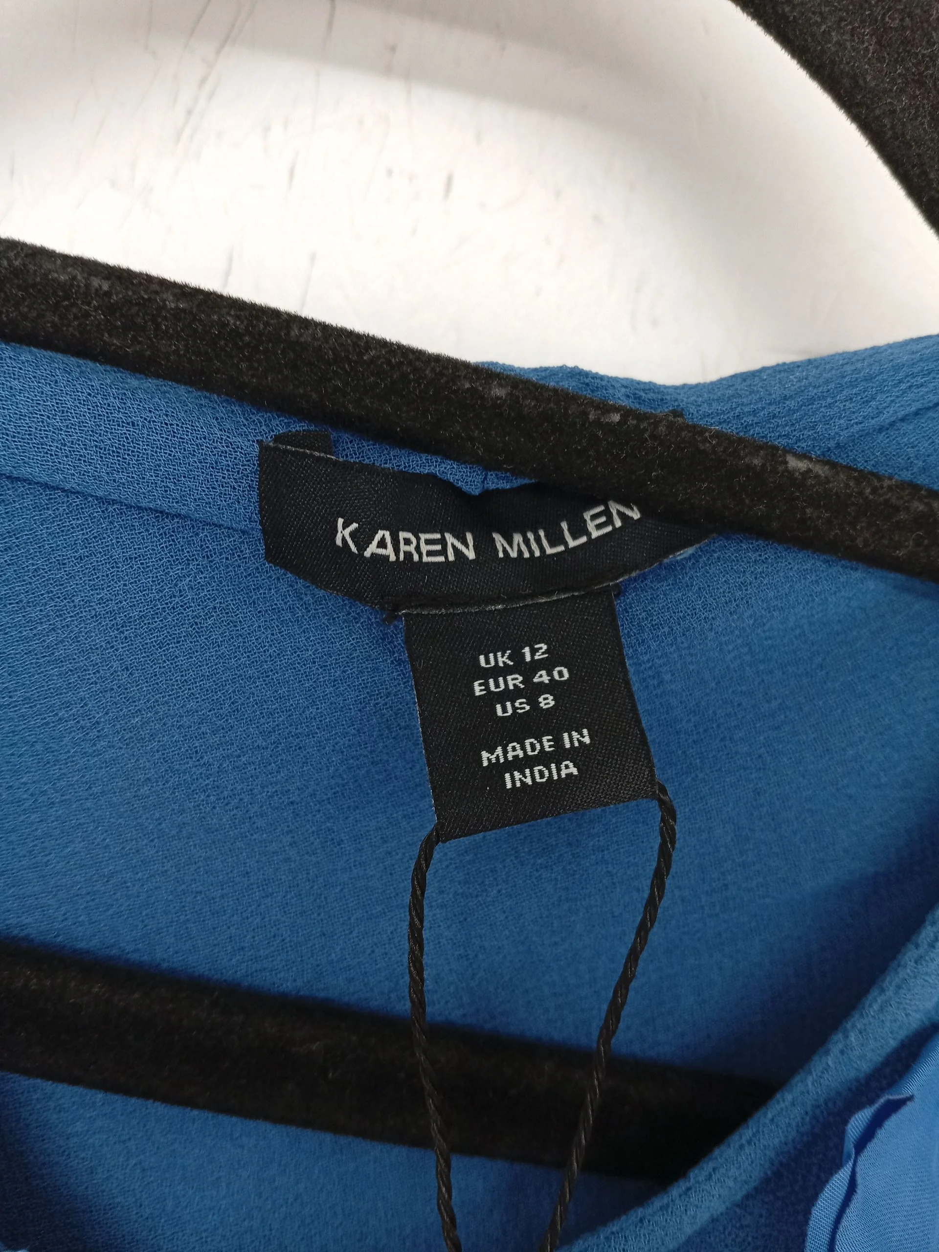 Karen Millen Women's Coat UK 12 Blue Floral 100% Polyester Overcoat - Image 6