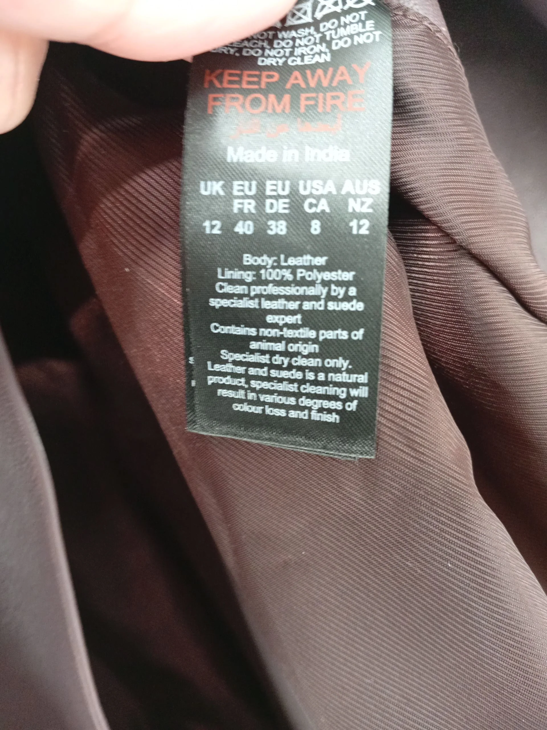 Karen Millen Women's Coat UK 12 Brown Leather with Polyester Trench Coat - Image 8