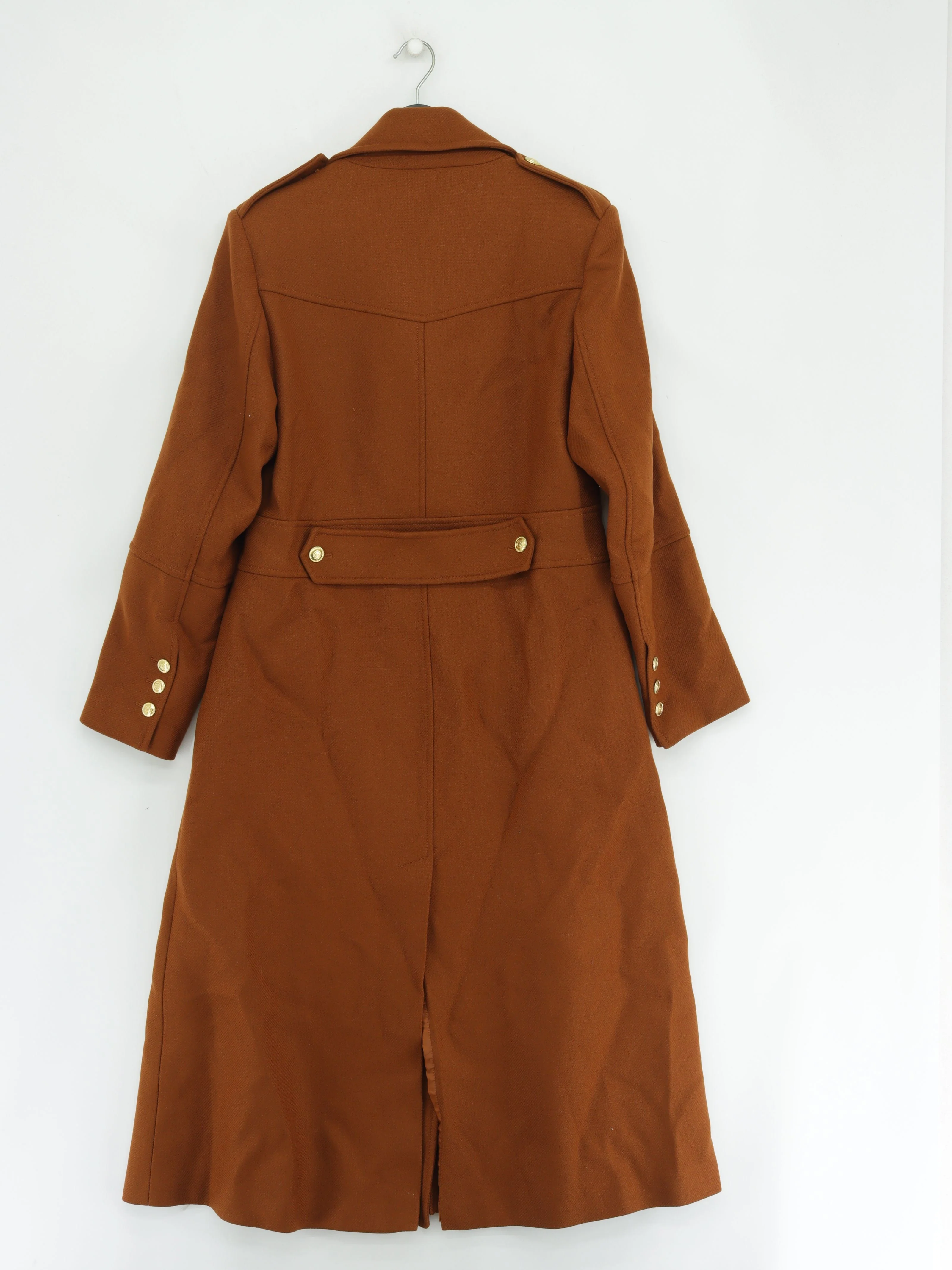 Karen Millen Women's Coat UK 12 Brown Wool with Polyamide Overcoat - Image 2