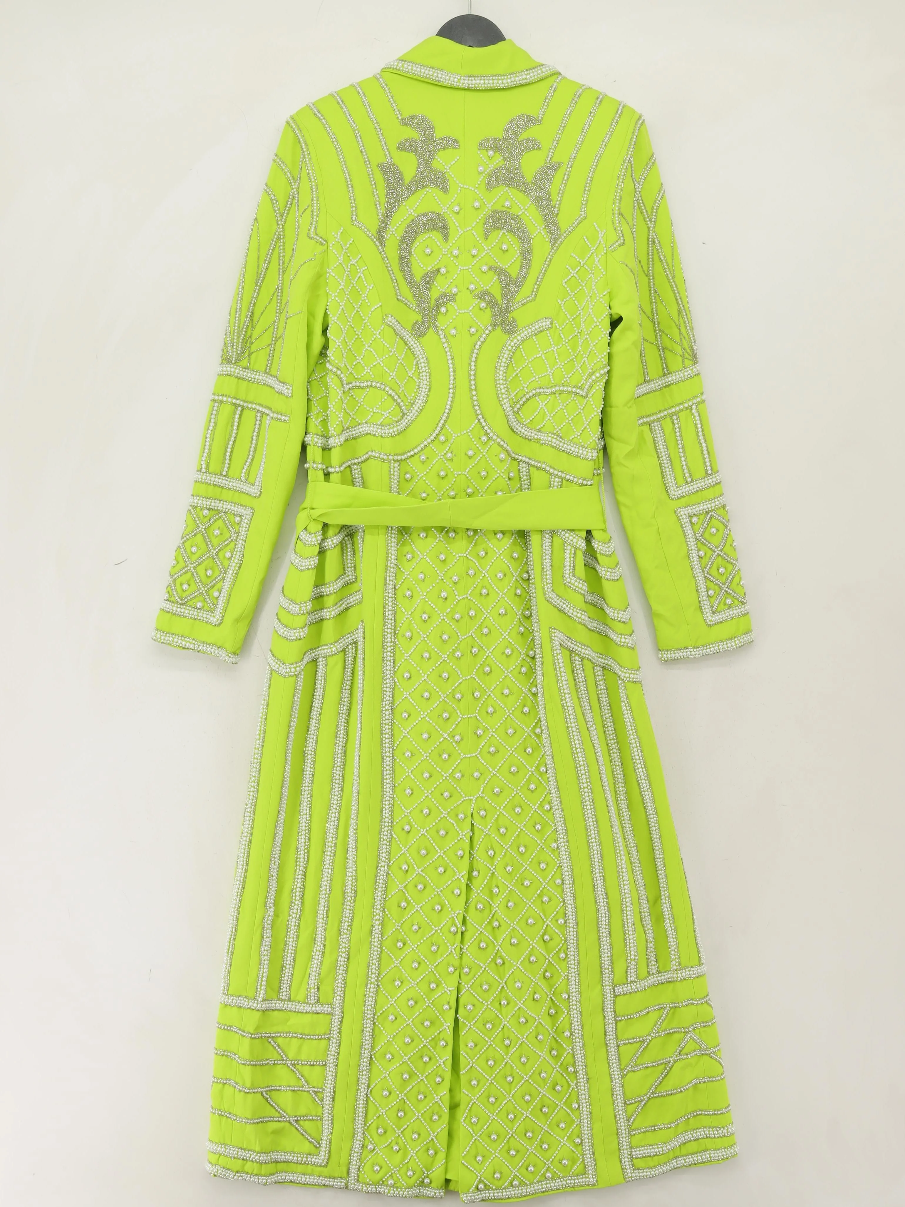 Karen Millen Women's Coat UK 12 Green Polyester with Elastane Overcoat - Image 2