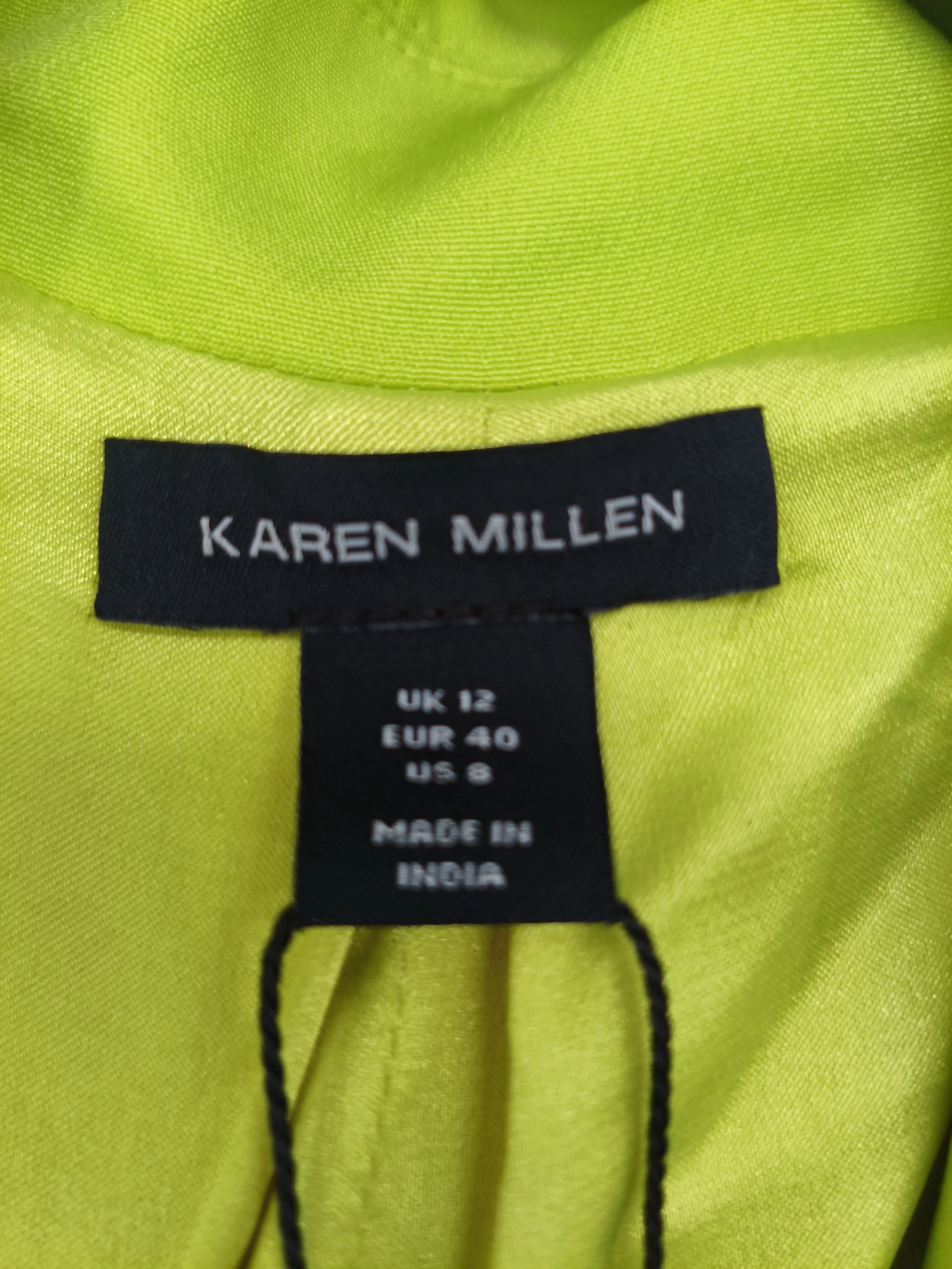 Karen Millen Women's Coat UK 12 Green Polyester with Elastane Overcoat - Image 6
