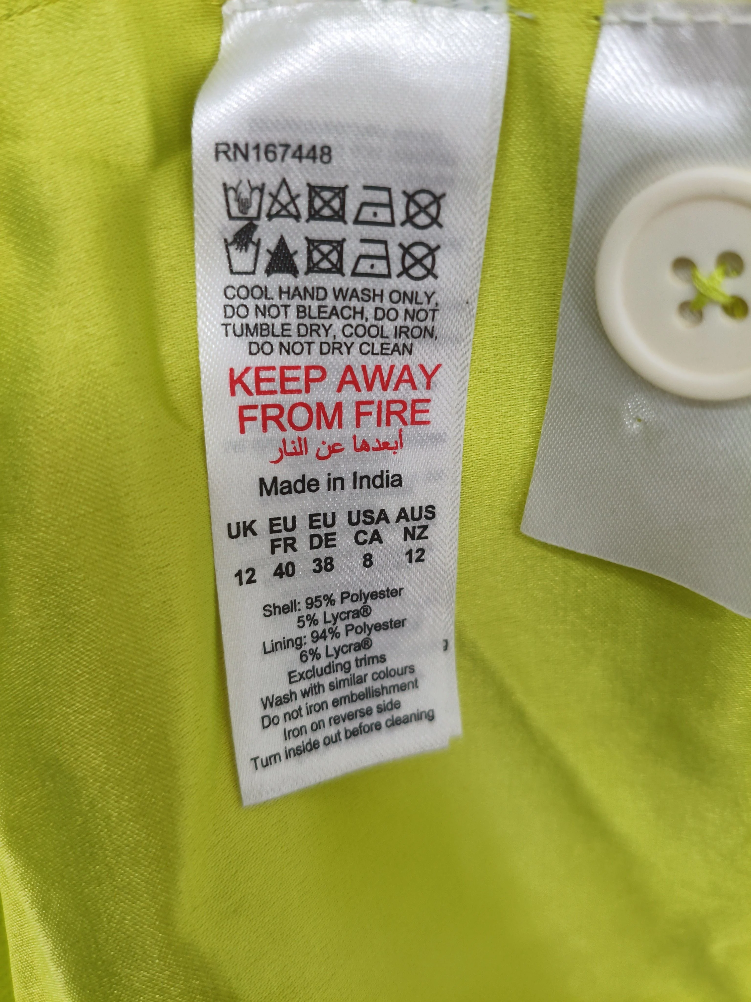Karen Millen Women's Coat UK 12 Green Polyester with Elastane Overcoat - Image 7