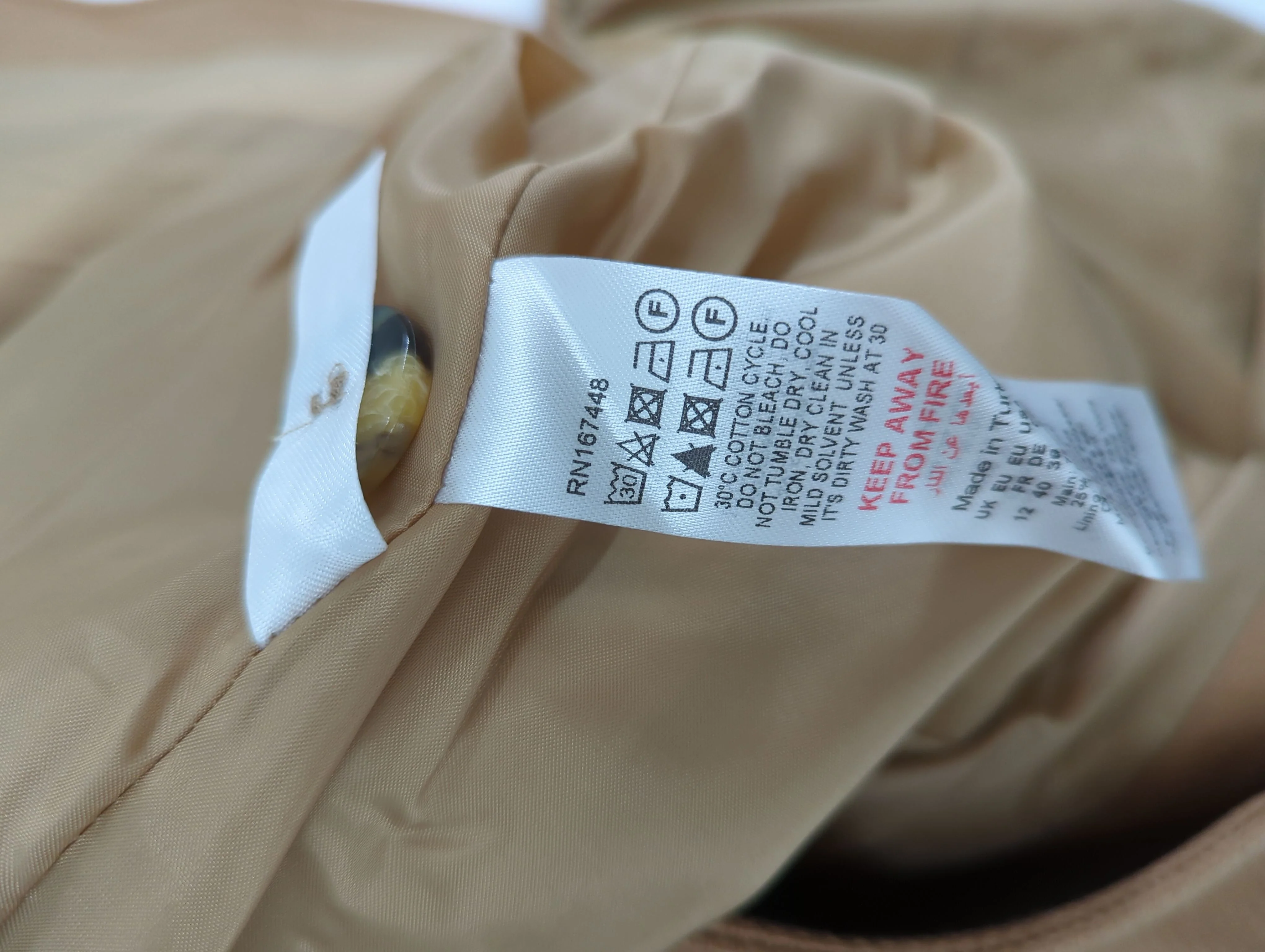 Karen Millen Women's Coat UK 12 Tan 100% Other Overcoat - Image 7