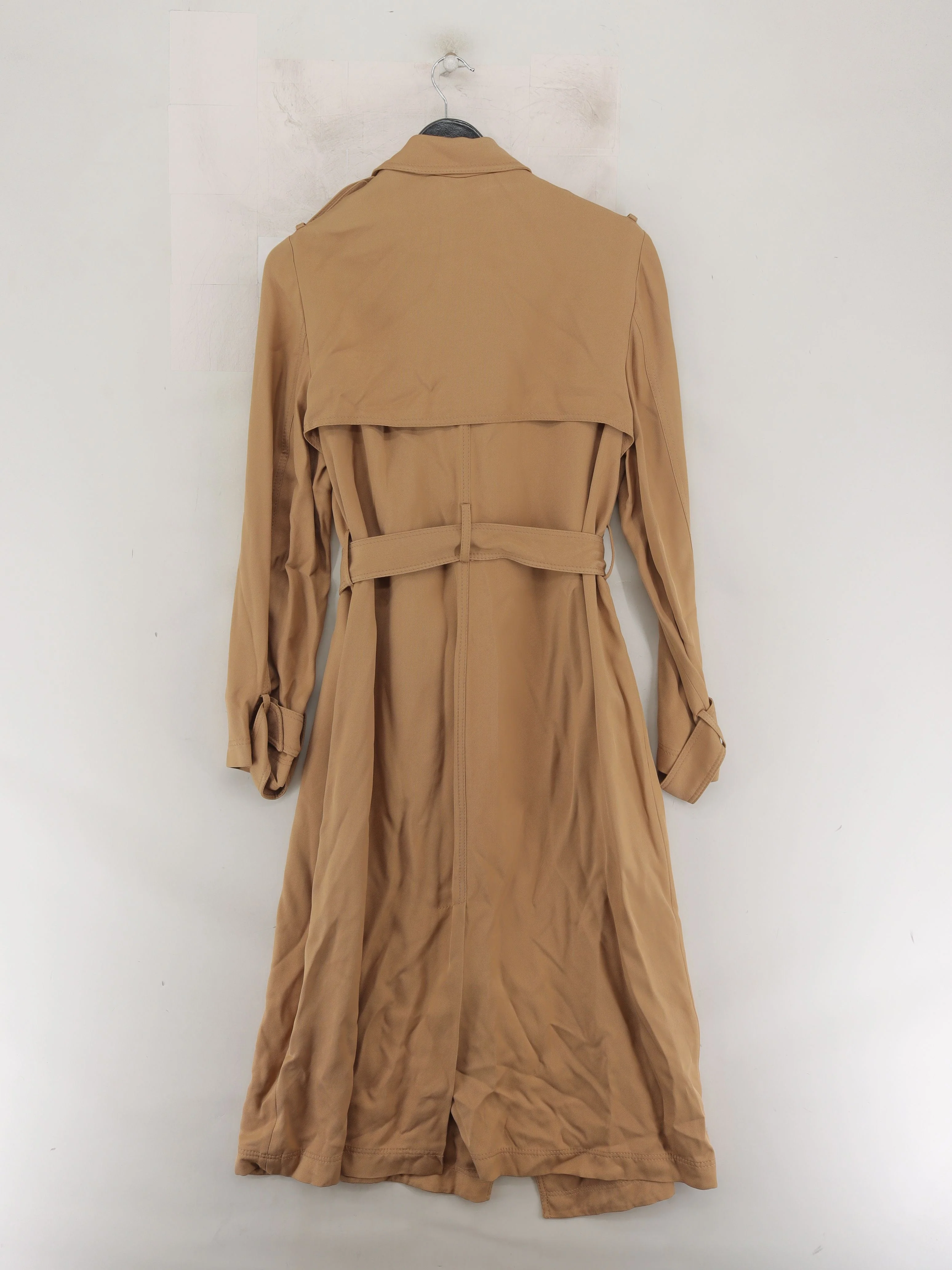 Karen Millen Women's Coat UK 12 Tan 100% Viscose Trench Coat - Image 2