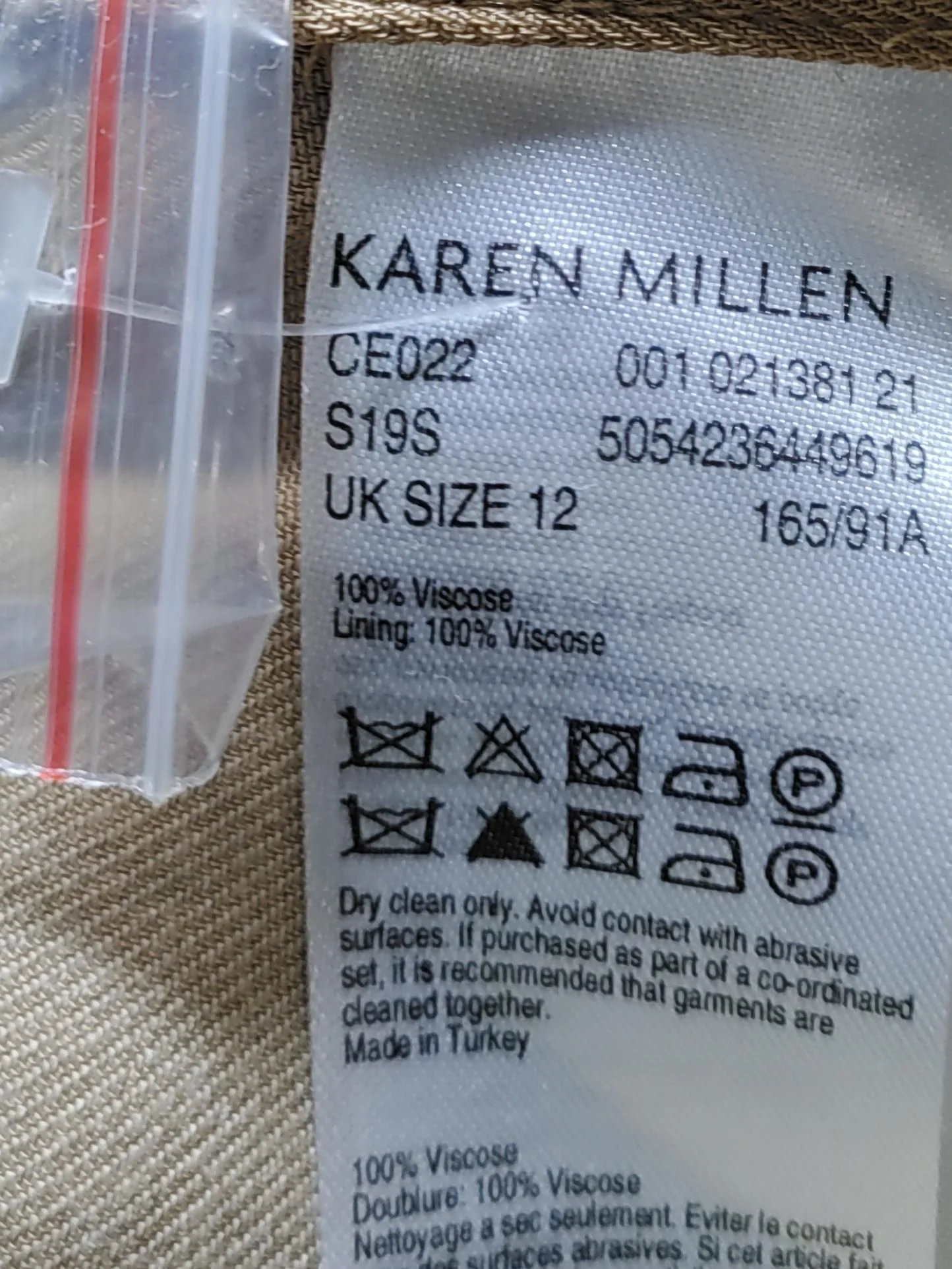 Karen Millen Women's Coat UK 12 Tan 100% Viscose Trench Coat - Image 6