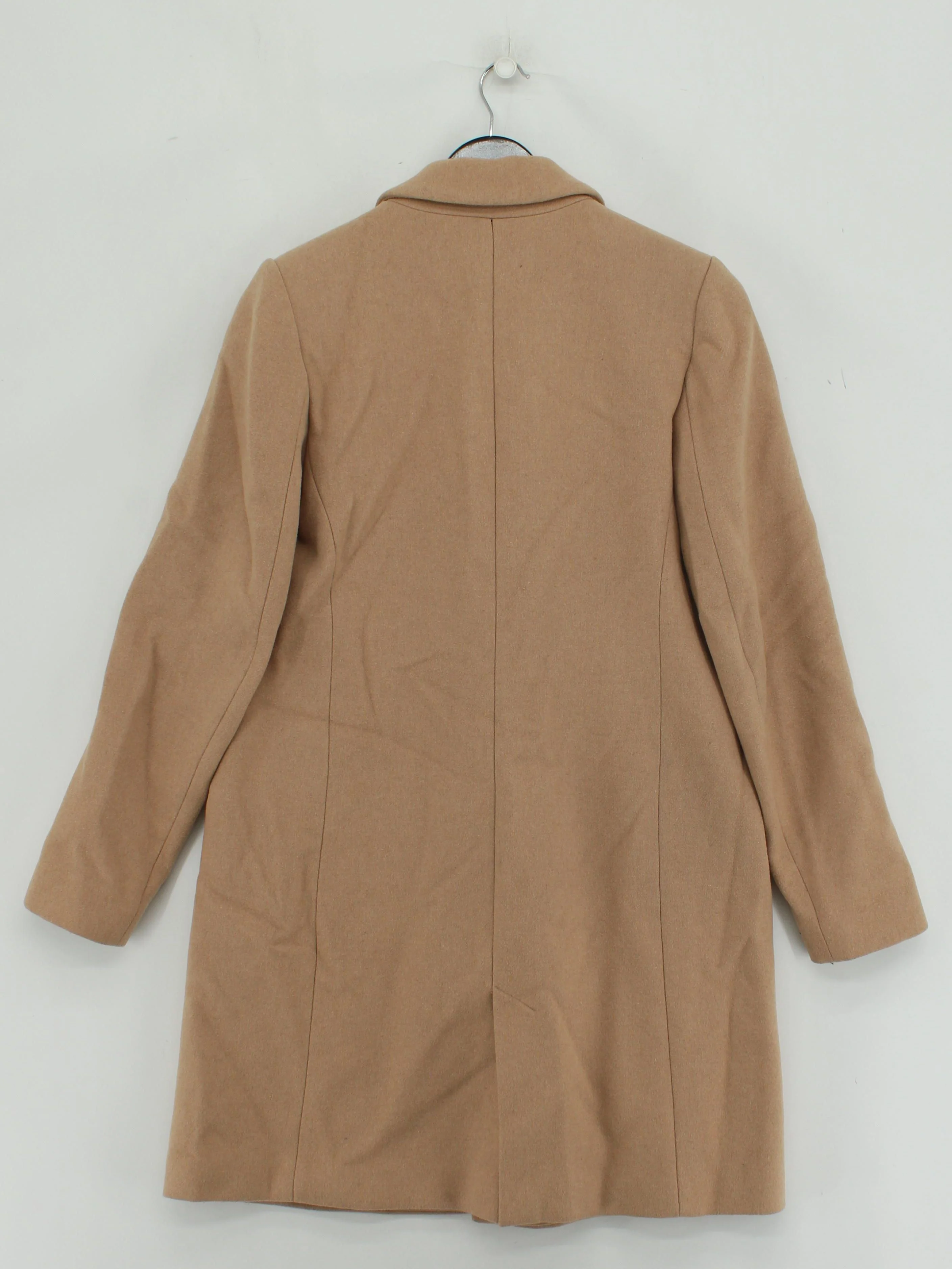 Karen Millen Women's Coat UK 12 Tan Wool with Polyamide Overcoat - Image 2