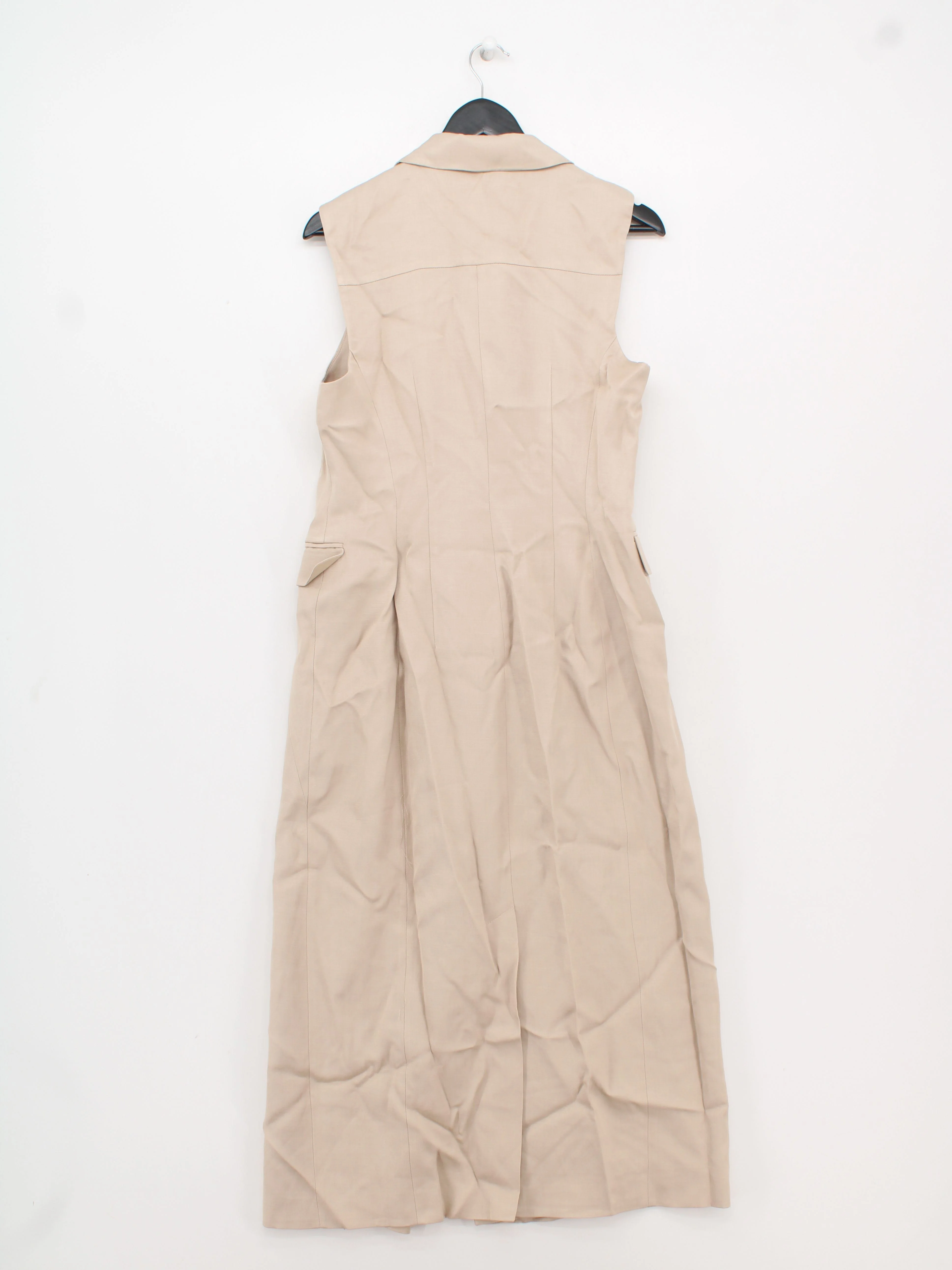 Karen Millen Women's Coat UK 14 Cream Viscose with Linen Overcoat New with tags - Image 2
