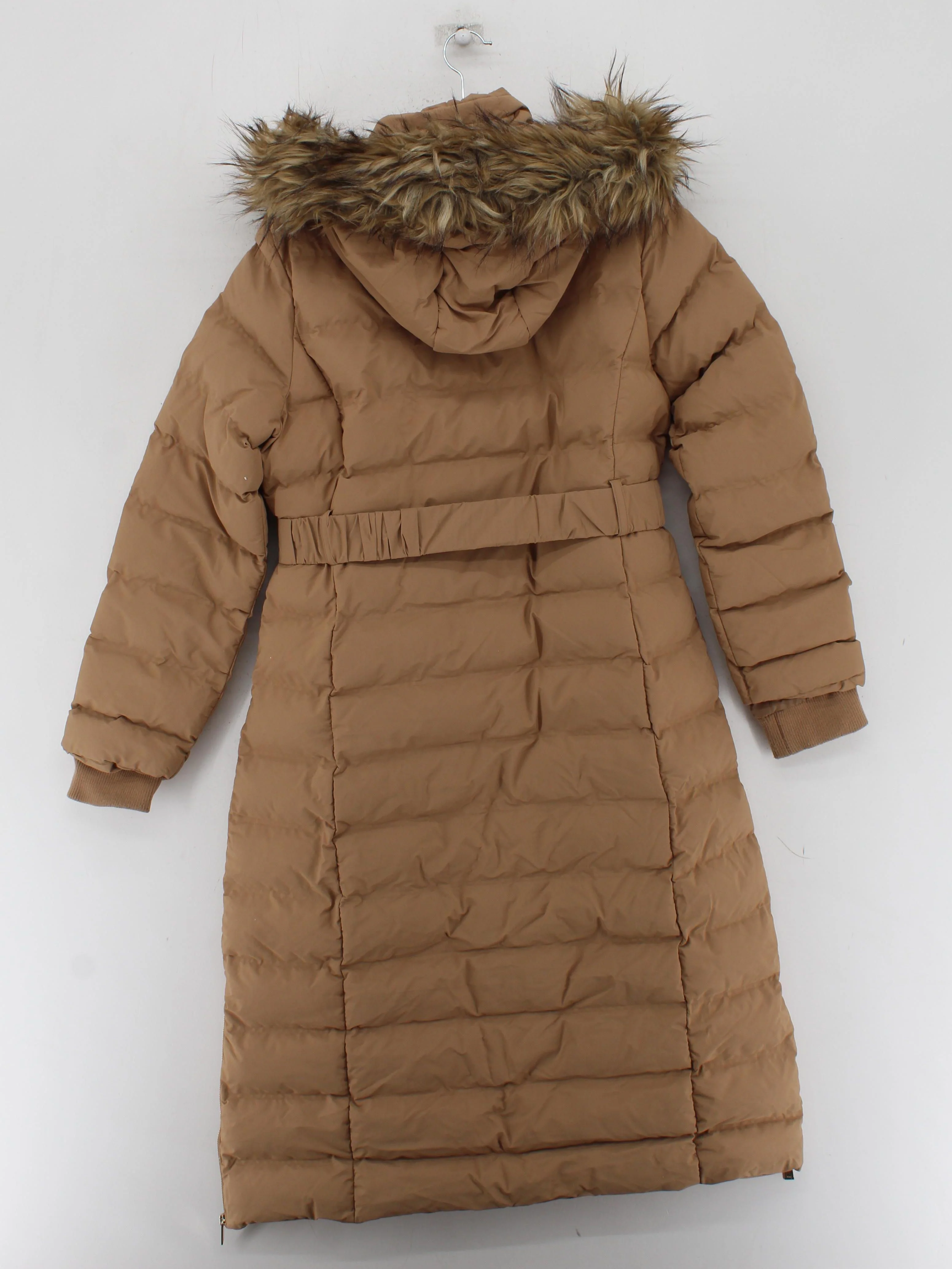 Karen Millen Women's Coat UK 14 Tan Polyester with Acrylic Puffer Jacket - Image 2