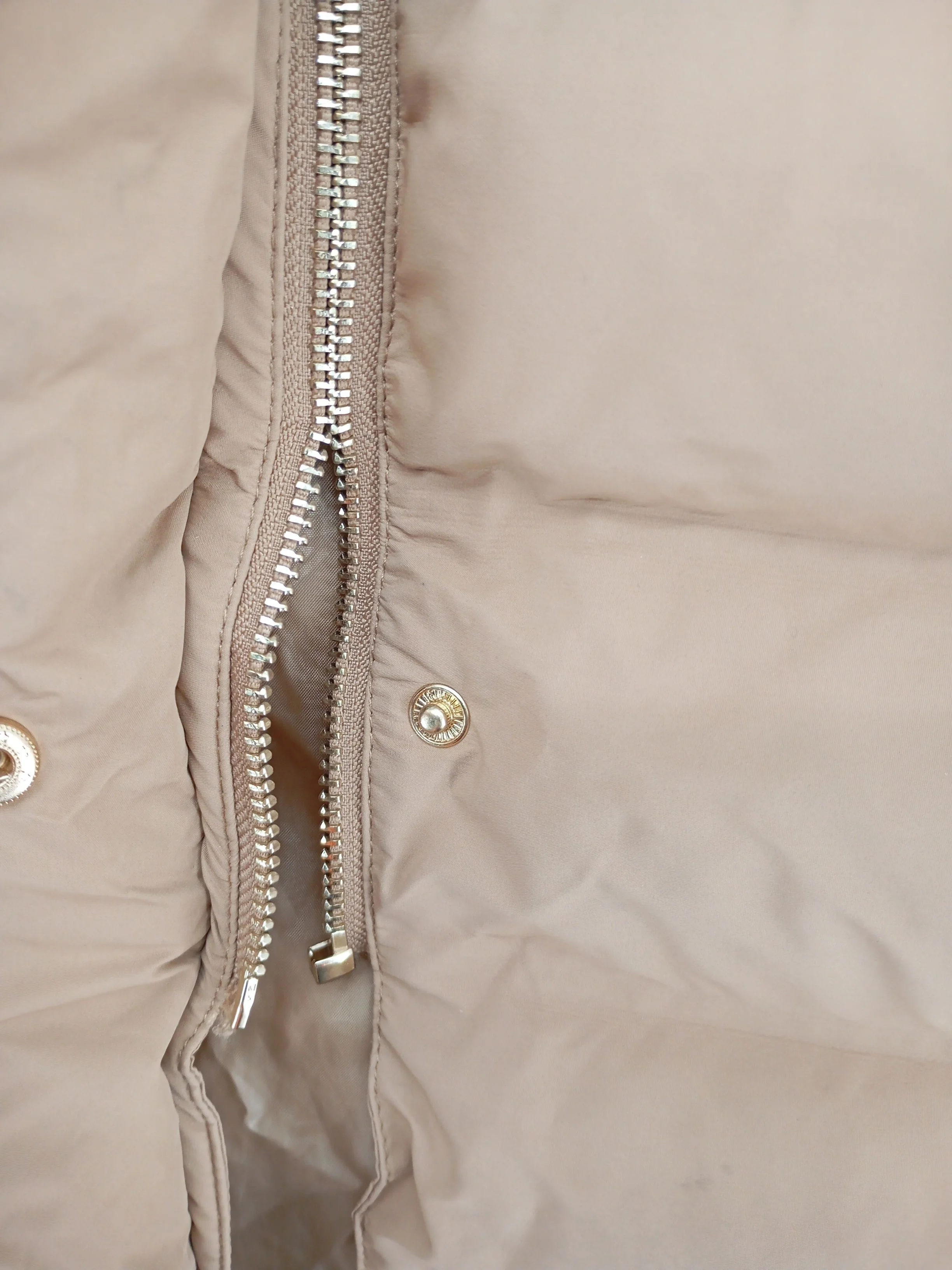 Karen Millen Women's Coat UK 14 Tan Polyester with Acrylic Puffer Jacket - Image 9