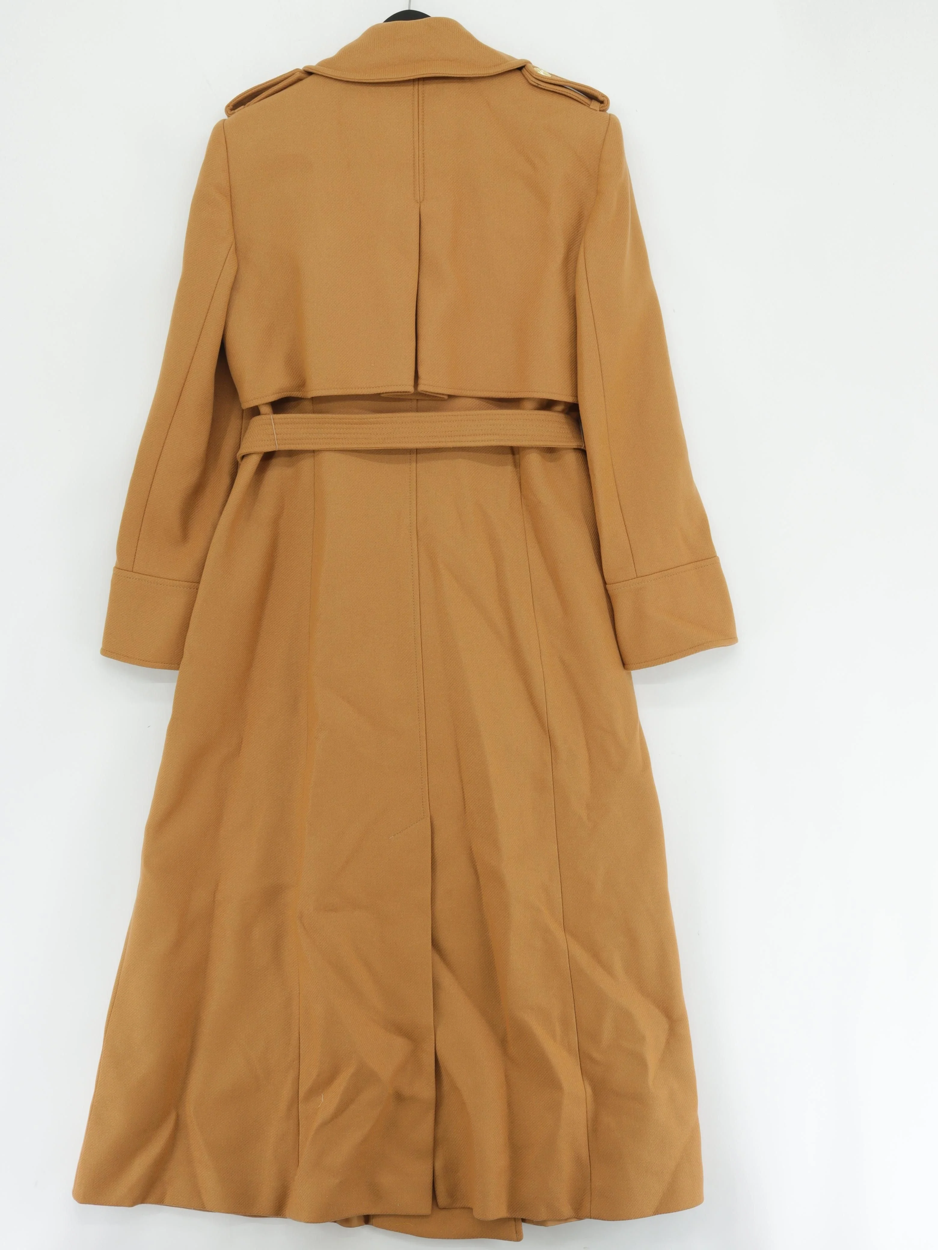 Karen Millen Women's Coat UK 14 Tan Wool with Polyester Overcoat New with tags - Image 2