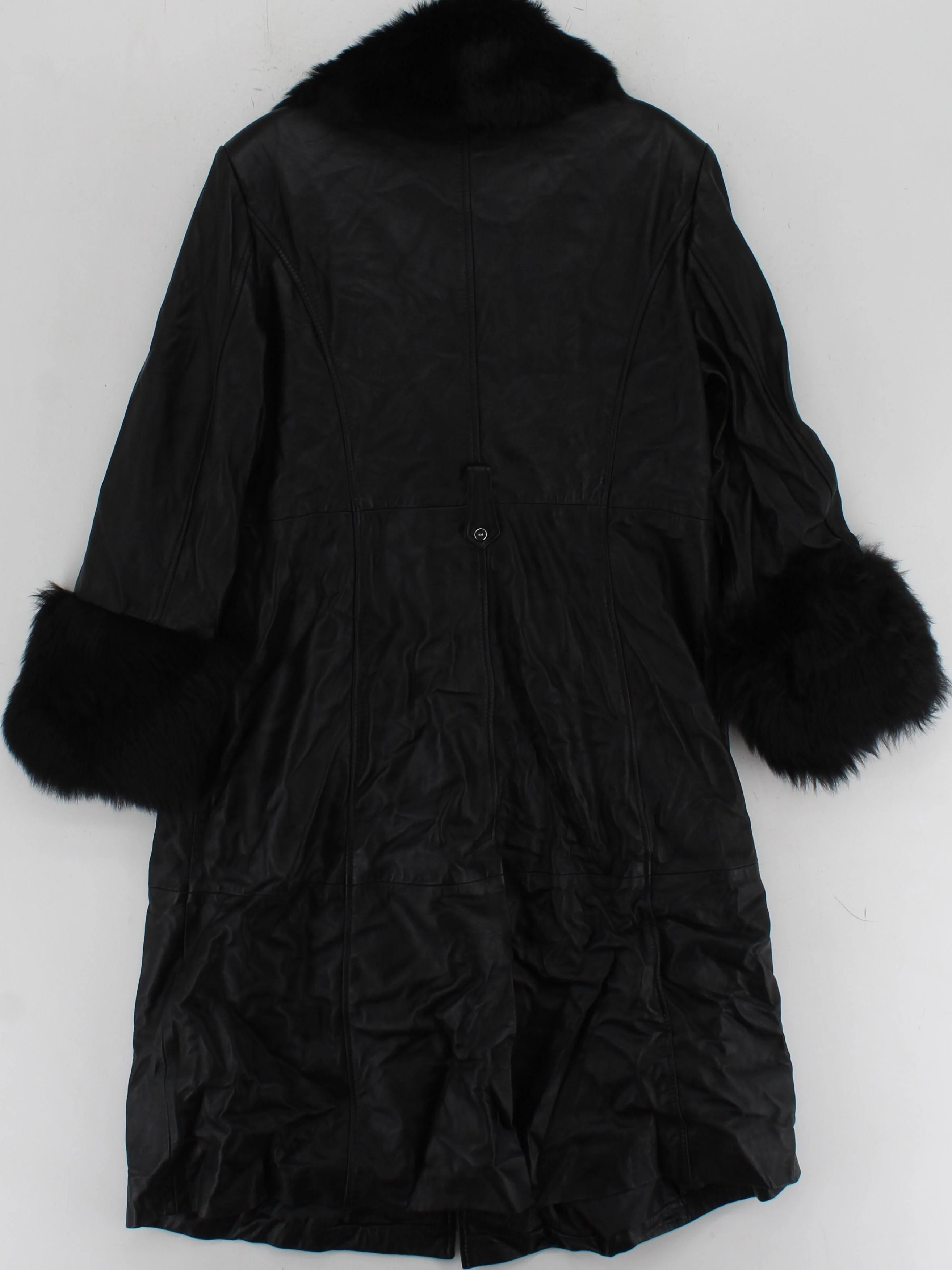 Karen Millen Women's Coat UK 16 Black Leather New with tags - Image 2