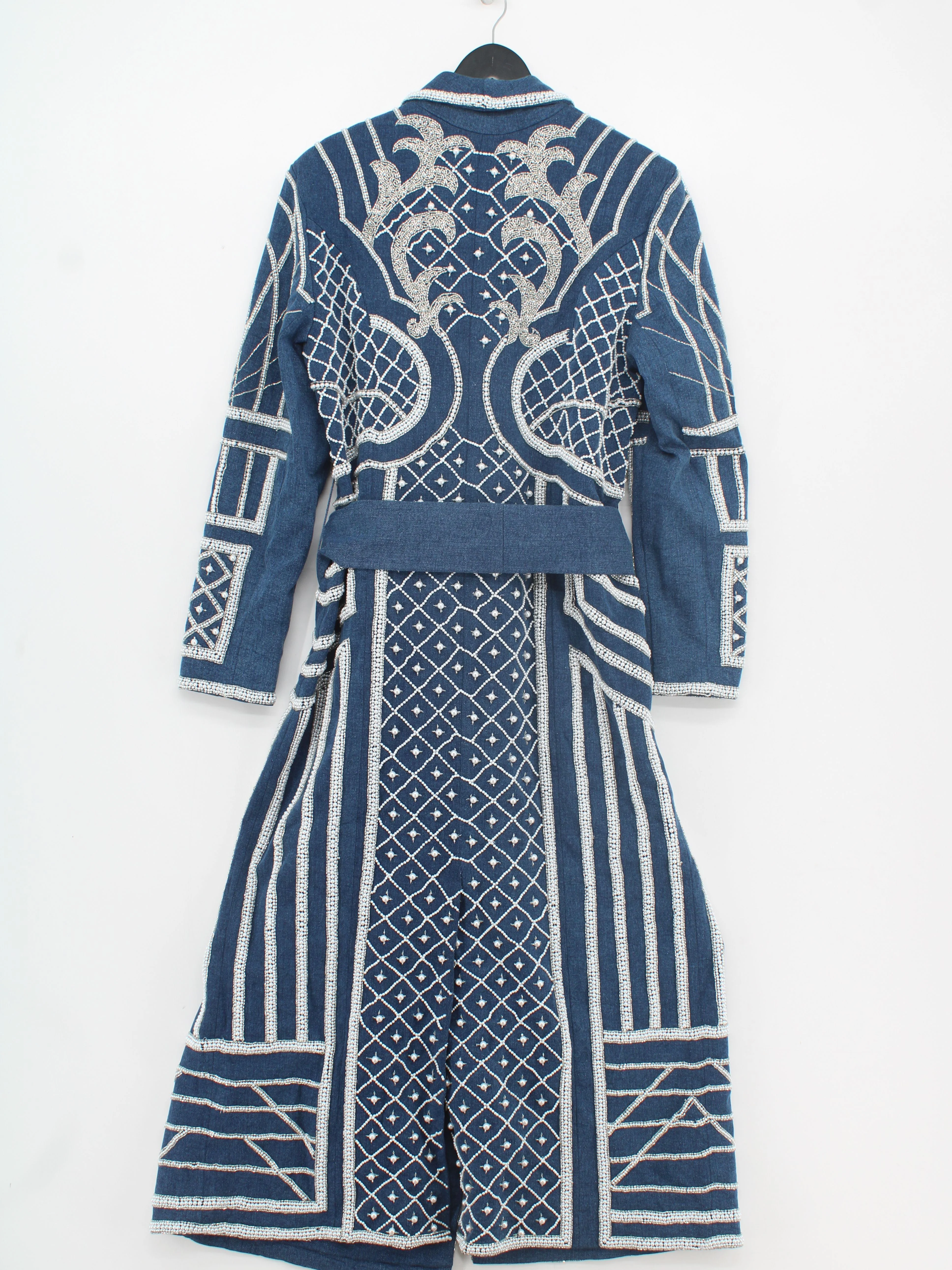 Karen Millen Women's Coat UK 16 Blue Cotton New with tags - Image 2