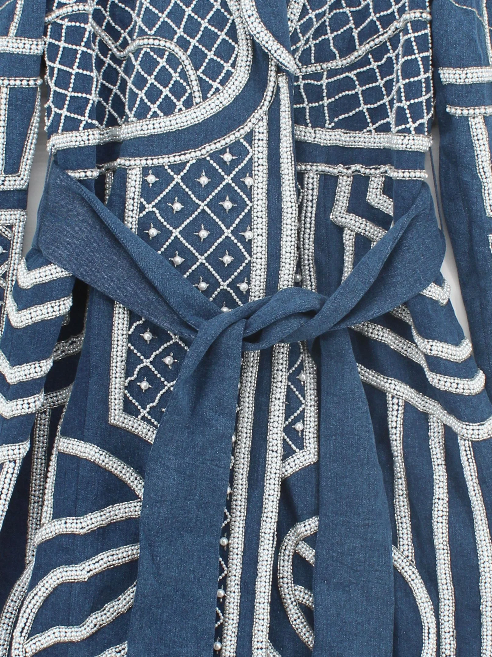 Karen Millen Women's Coat UK 16 Blue Cotton New with tags - Image 3