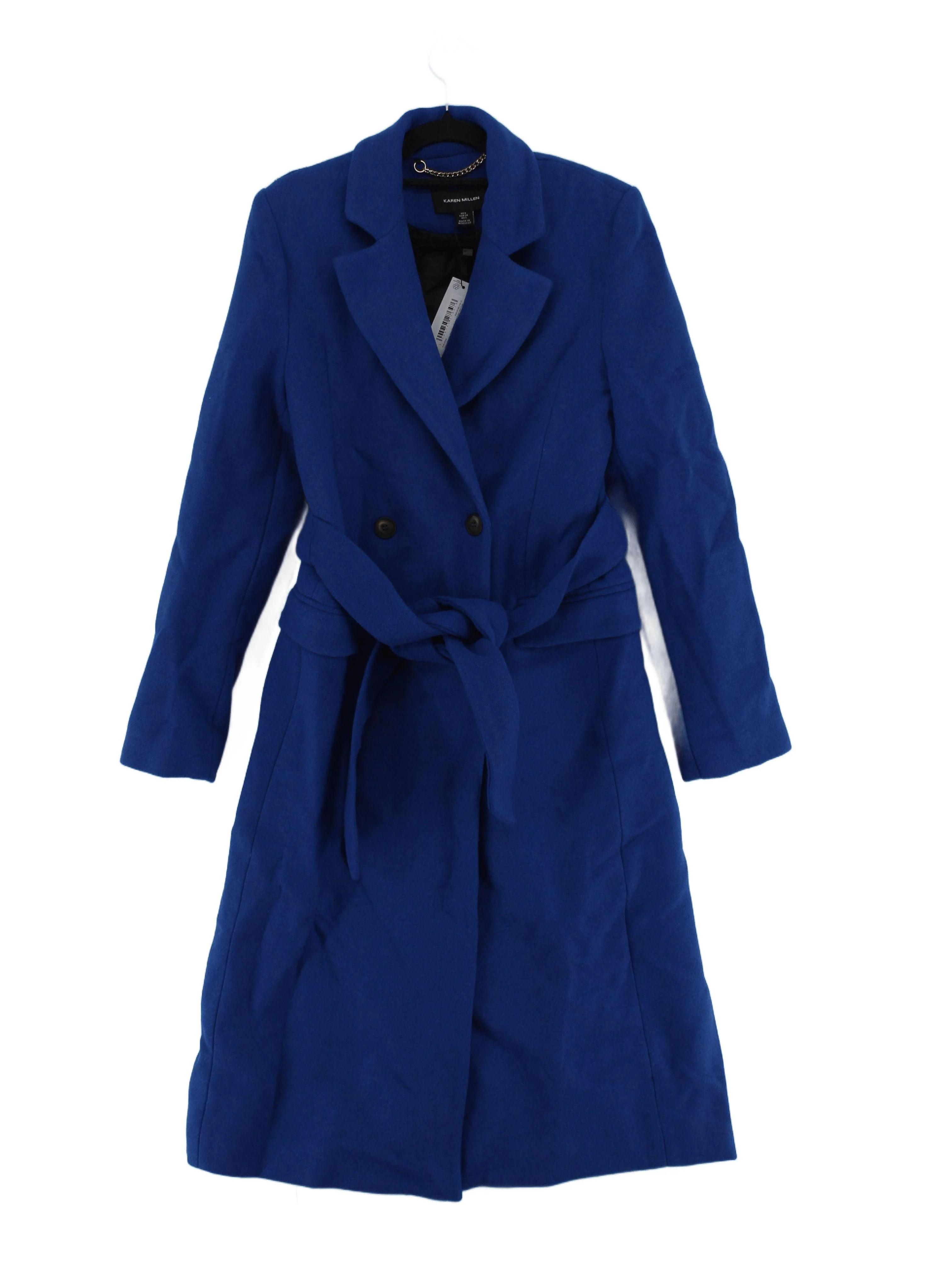 Karen Millen Women's Coat UK 6 Blue Acrylic New with tags