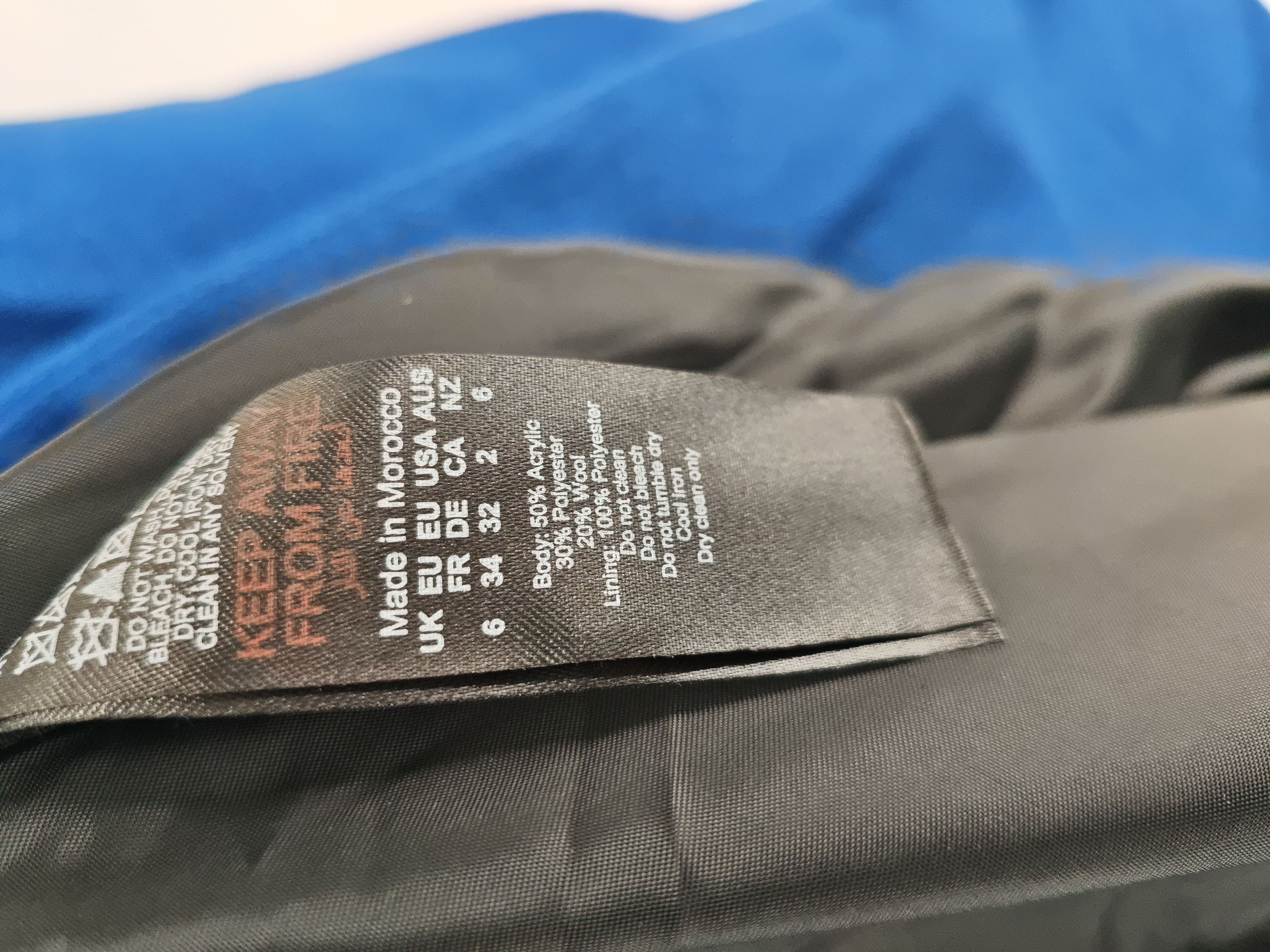 Karen Millen Women's Coat UK 6 Blue Acrylic New with tags - Image 6