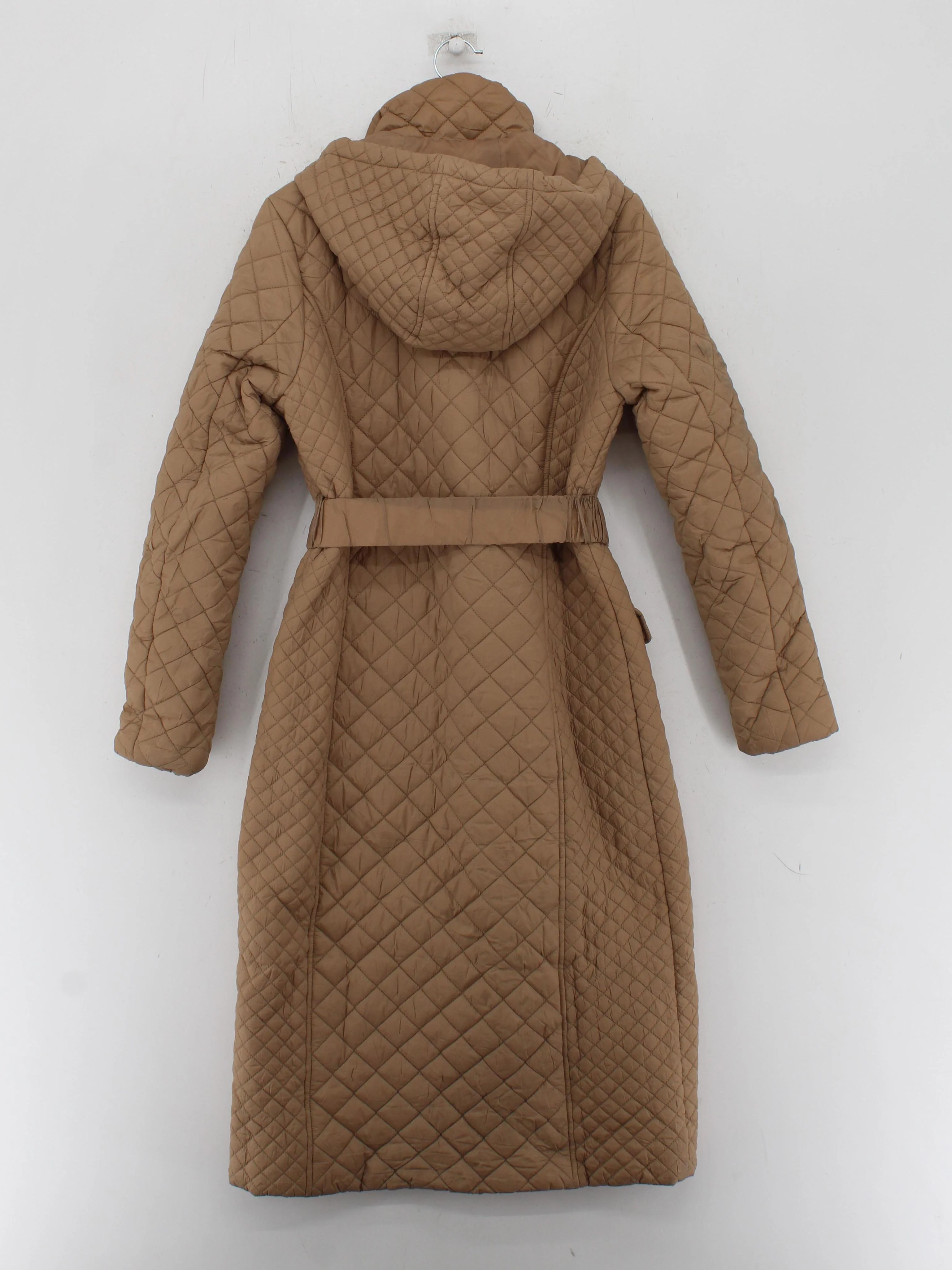 Karen Millen Women's Coat UK 6 Brown Polyester with Nylon Quilted - Image 2