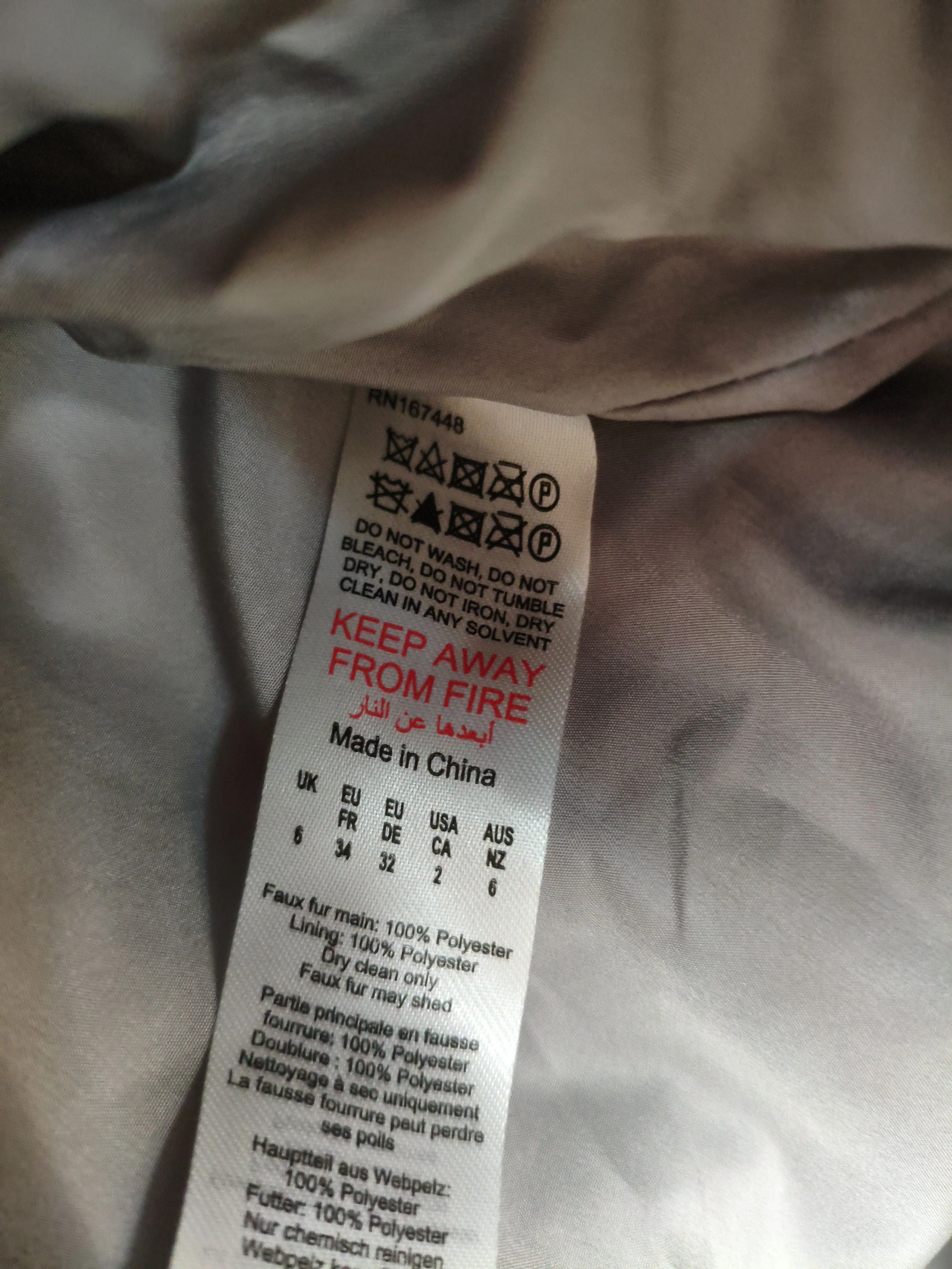 Karen Millen Women's Coat UK 6 Grey Faux Fur with Polyester Overcoat - Image 7