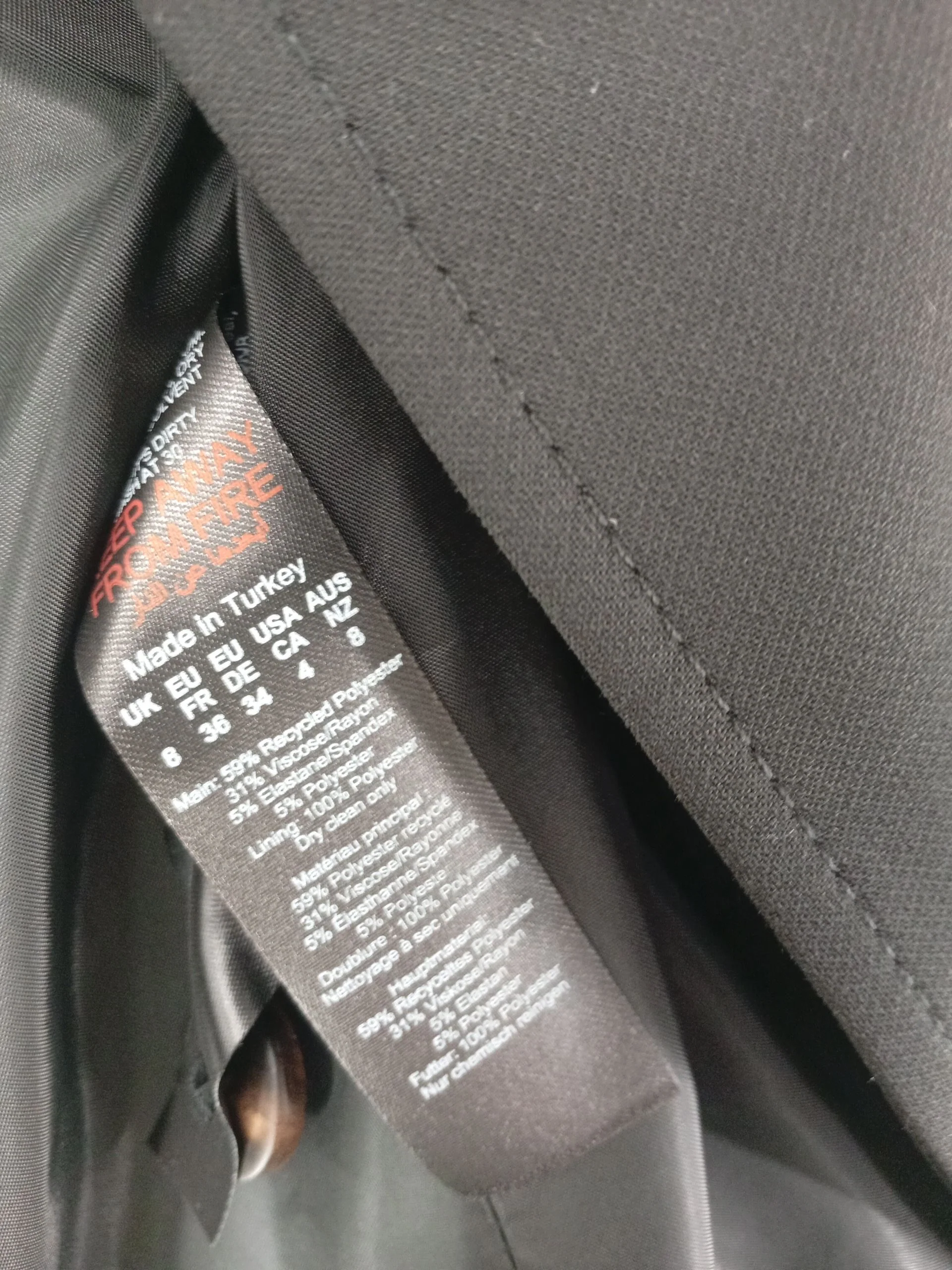 Karen Millen Women's Coat UK 8 Black Polyester New with tags - Image 6
