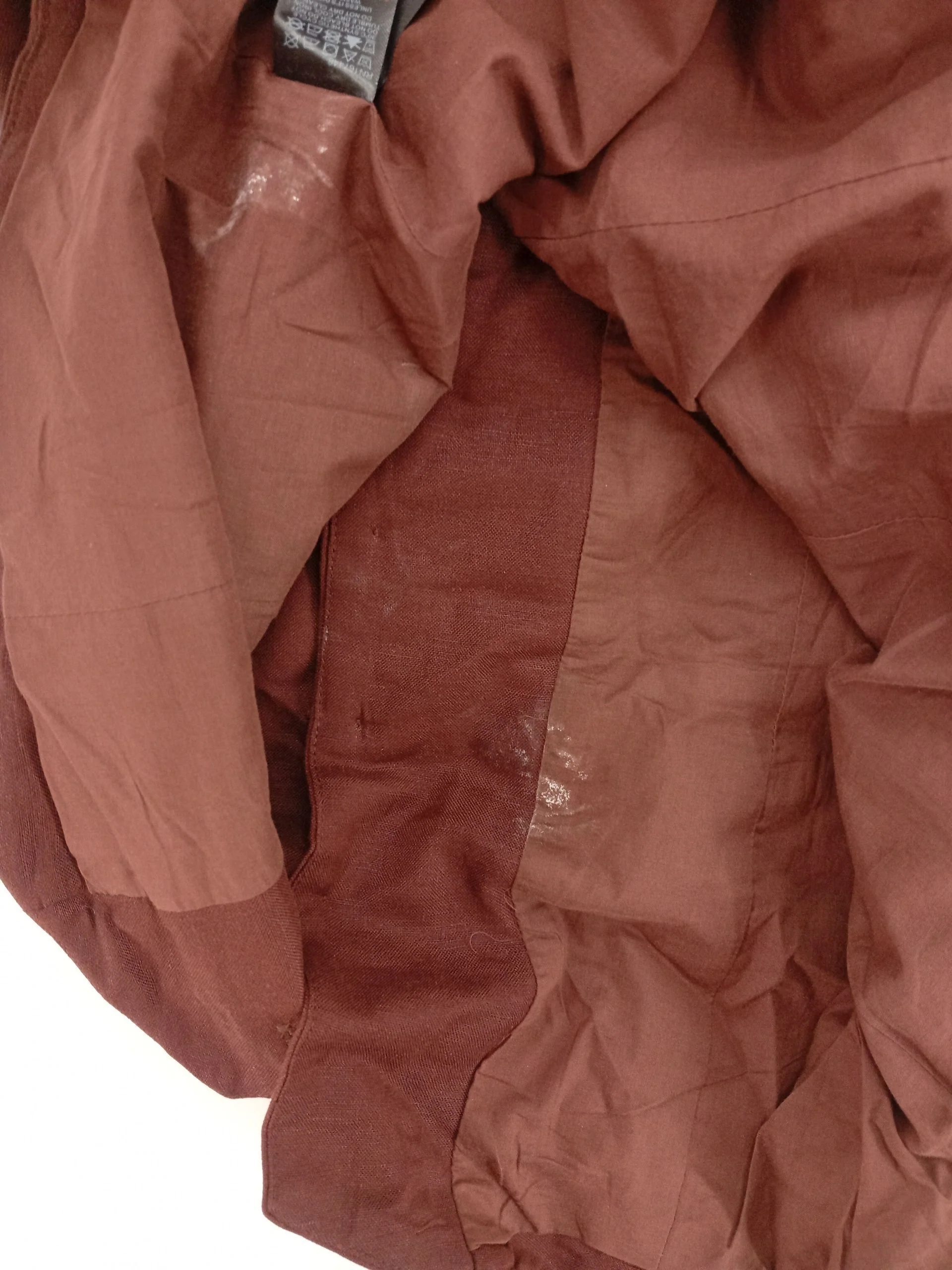 Karen Millen Women's Coat UK 8 Brown Linen with Viscose, Cotton Overcoat - Image 5