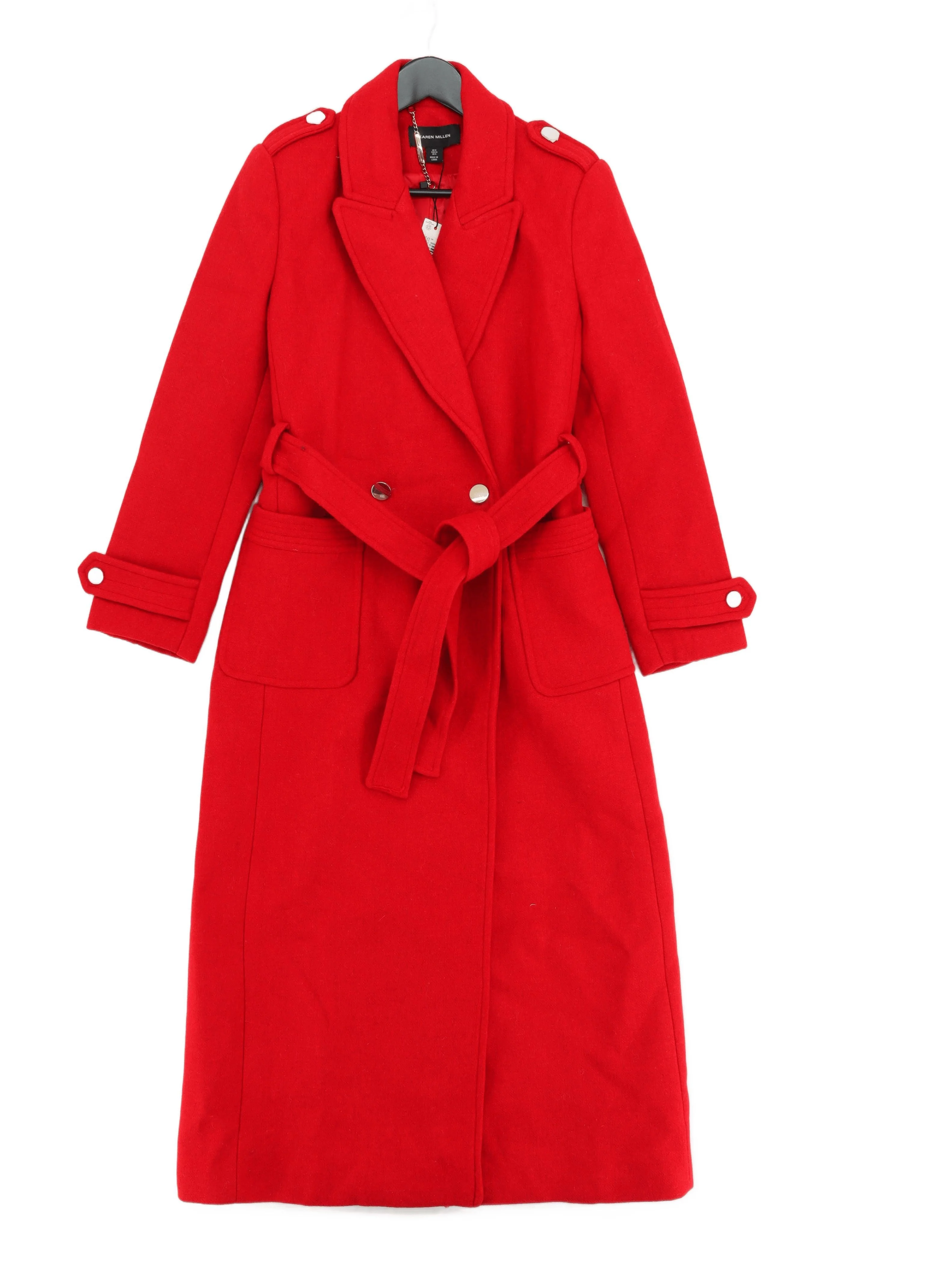 Karen Millen Women's Coat UK 8 Red Wool New with tags