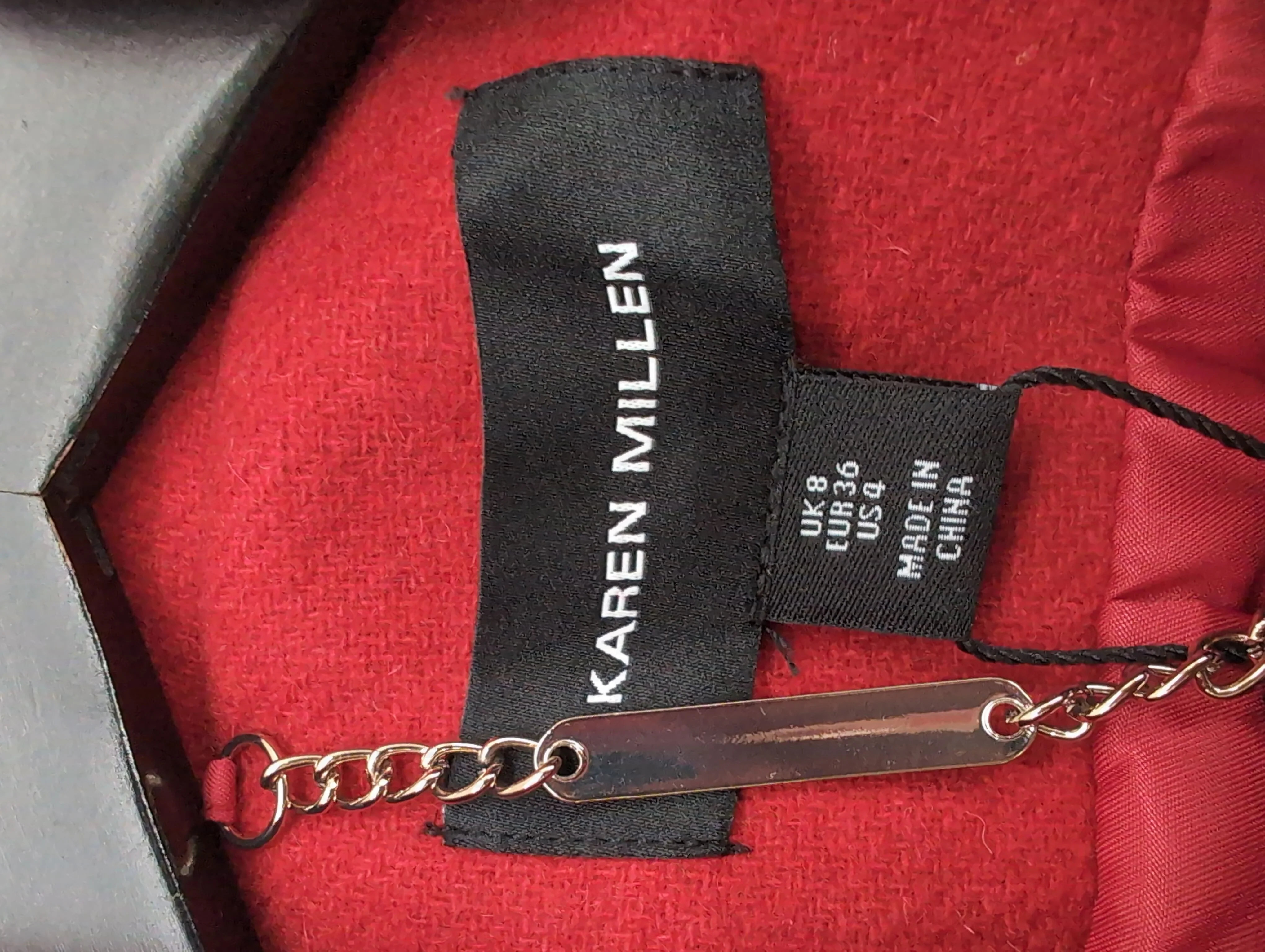 Karen Millen Women's Coat UK 8 Red Wool New with tags - Image 5