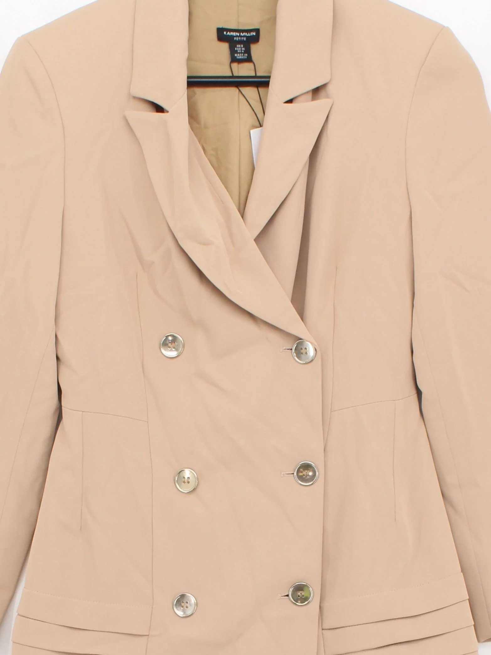 Karen Millen Women's Coat UK 8 Tan 100% Polyester Trench Coat - Image 3