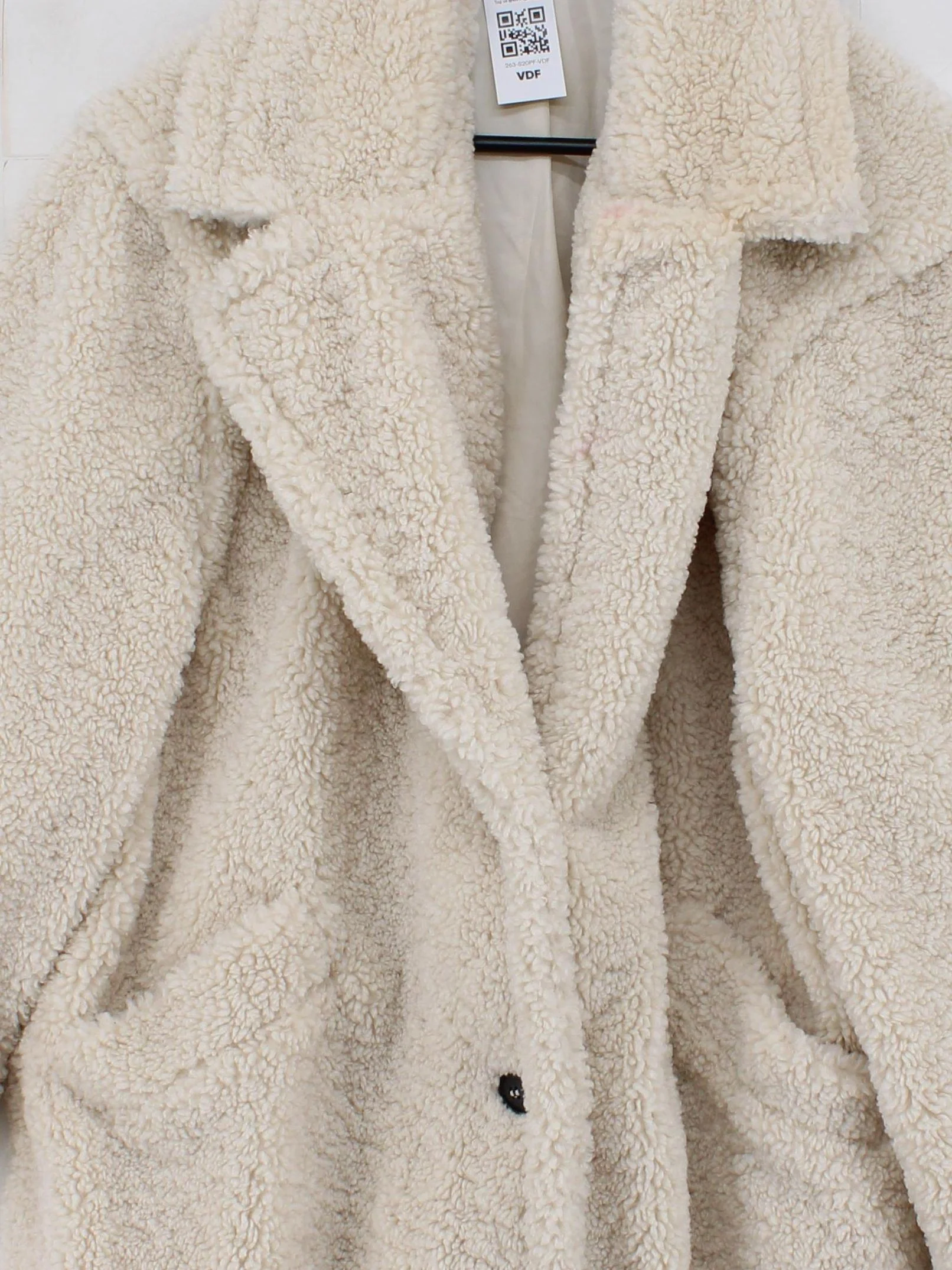 Karen Millen Women's Coat XXL Cream 100% Polyester Overcoat - Image 3