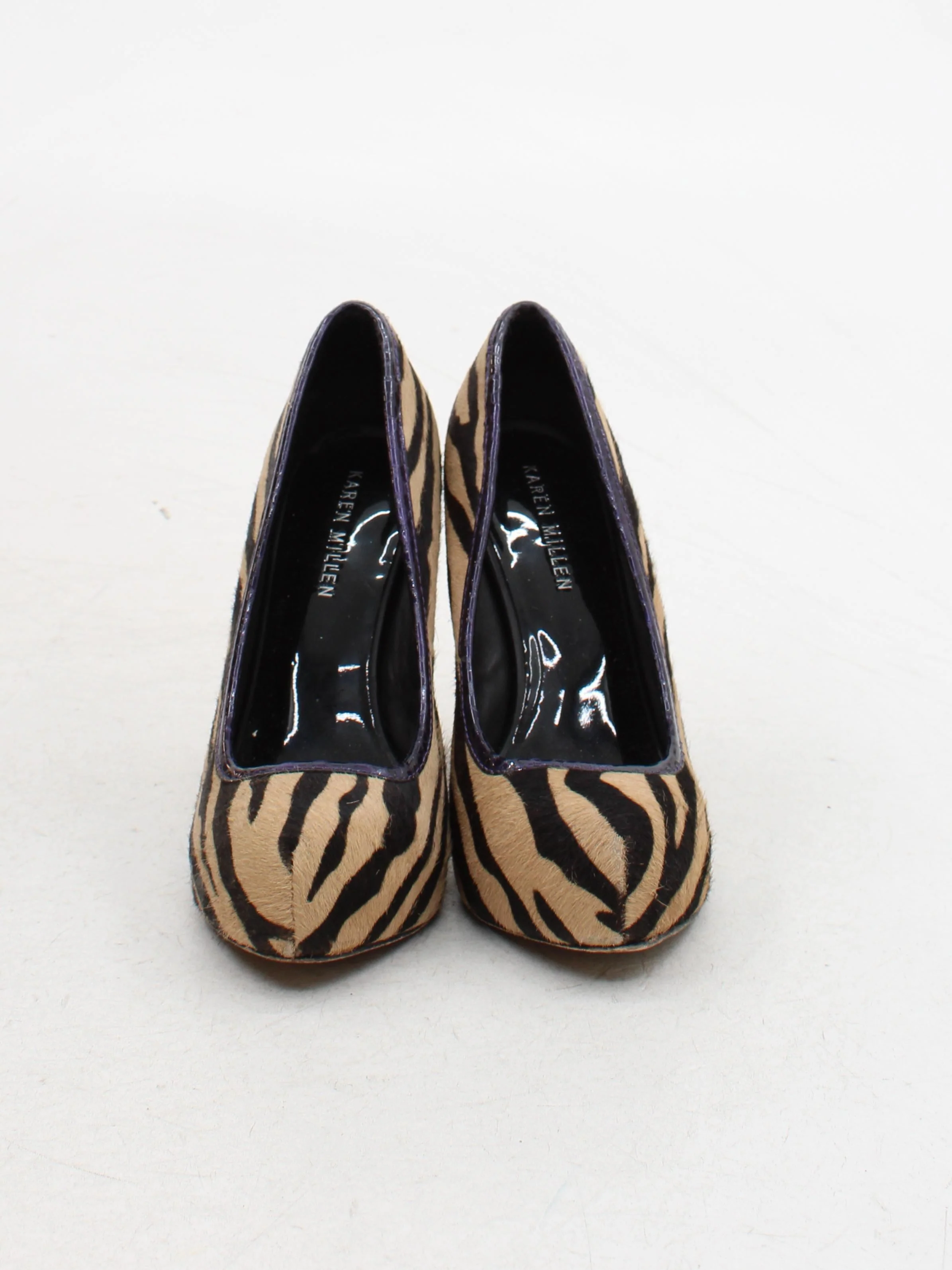 Karen Millen Women's Heels UK 6 Brown Animal Print 100% Animal Fur Court - Image 2