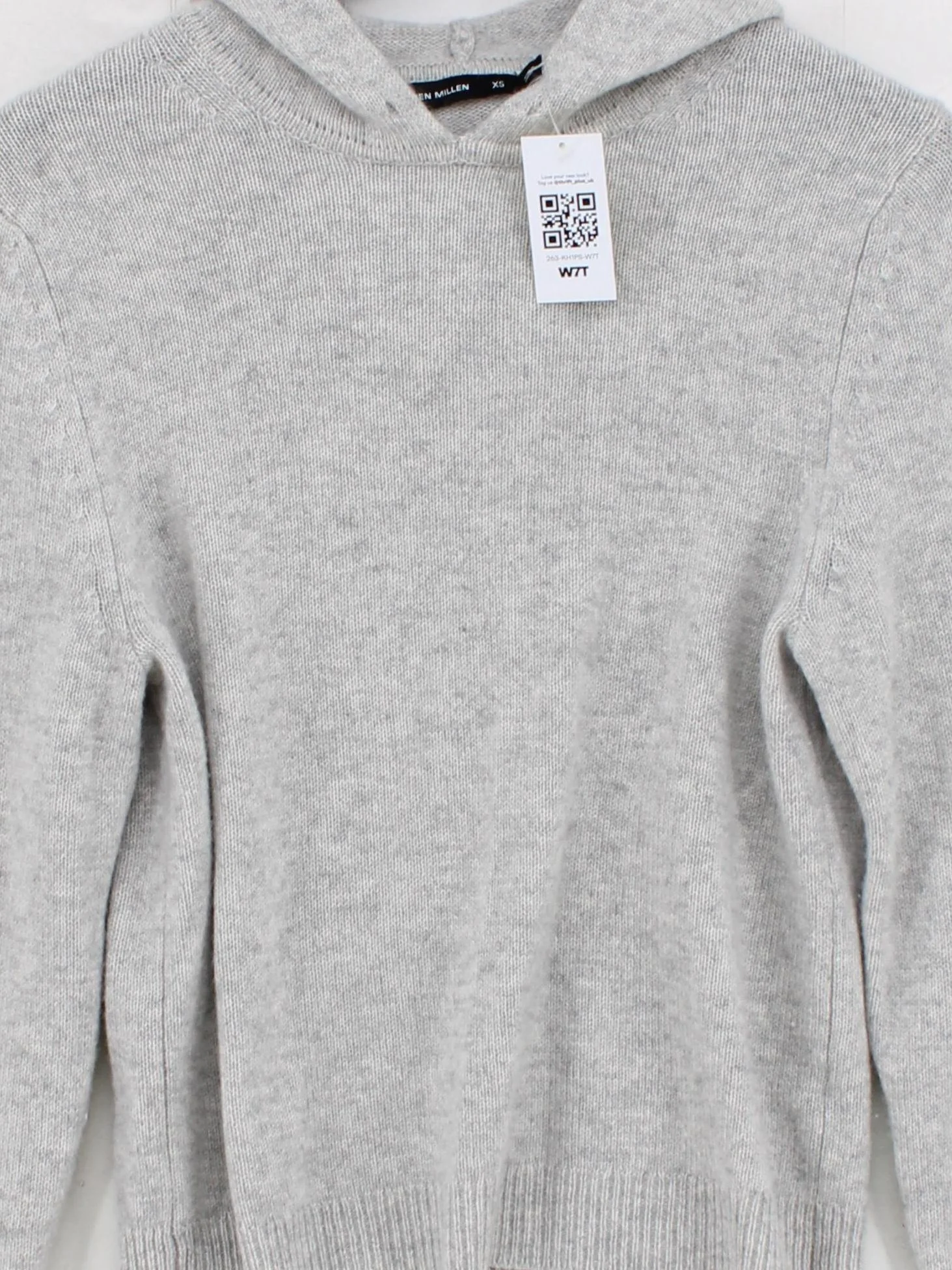 Karen Millen Women's Hoodie XS Grey 100% Cashmere Pullover - Image 3