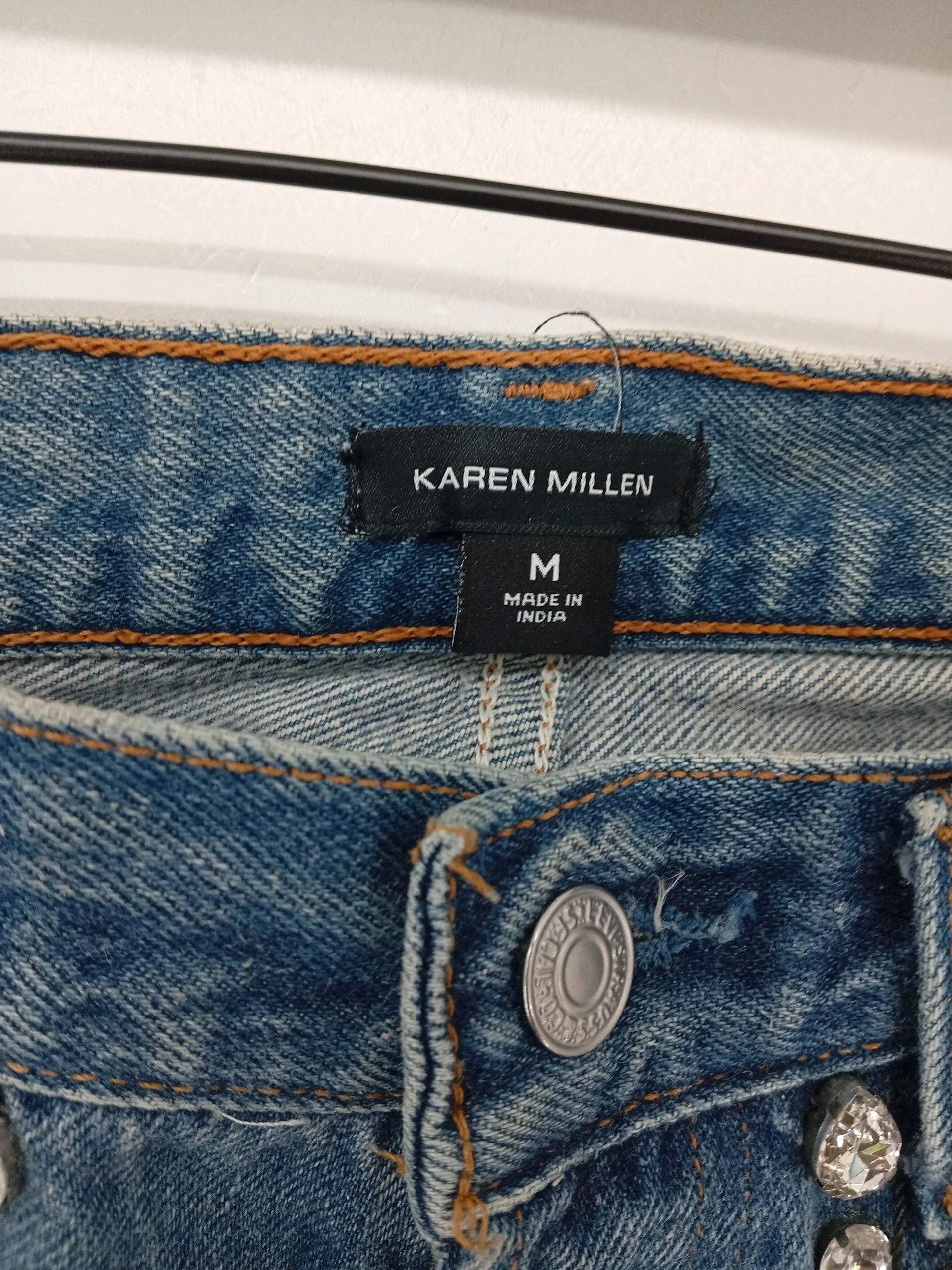 Karen Millen Women's Jeans M Blue Cotton with Other Straight - Image 6