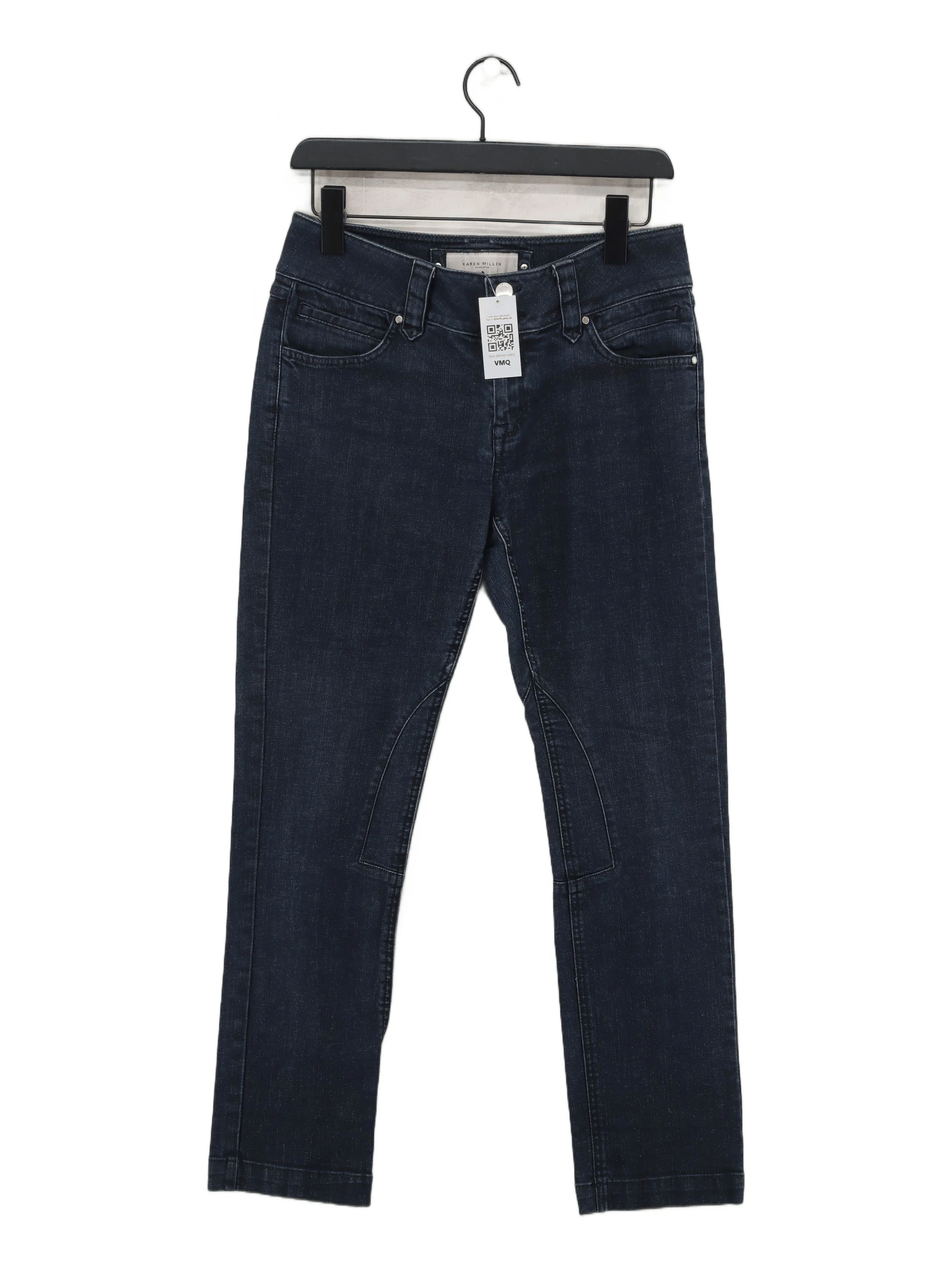 Karen Millen Women's Jeans UK 12 Blue Cotton with Elastane Straight