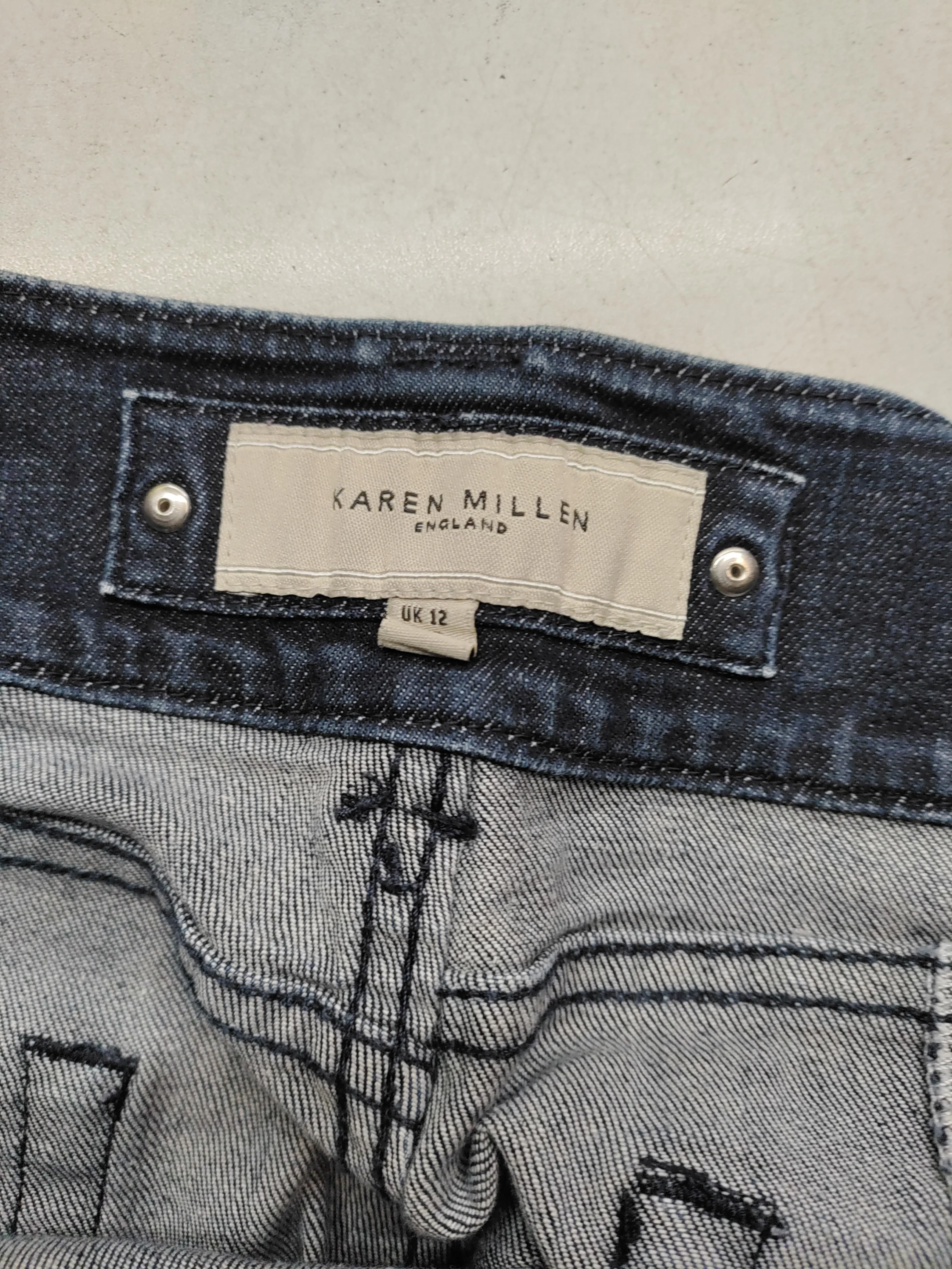 Karen Millen Women's Jeans UK 12 Blue Cotton with Elastane Straight - Image 5
