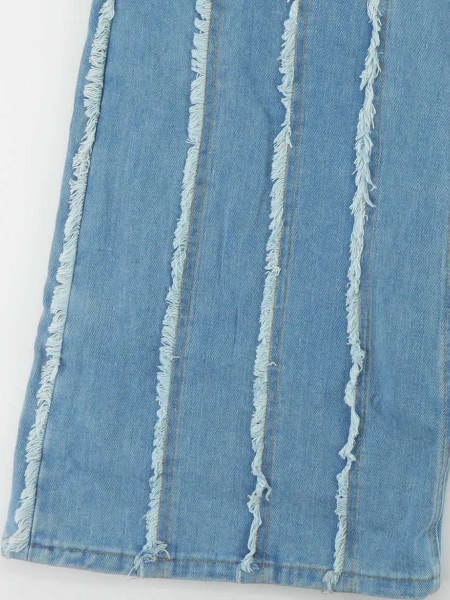 Karen Millen Women's Jeans UK 8 Blue Cotton with Viscose, Polyester Wide-Leg - Image 4