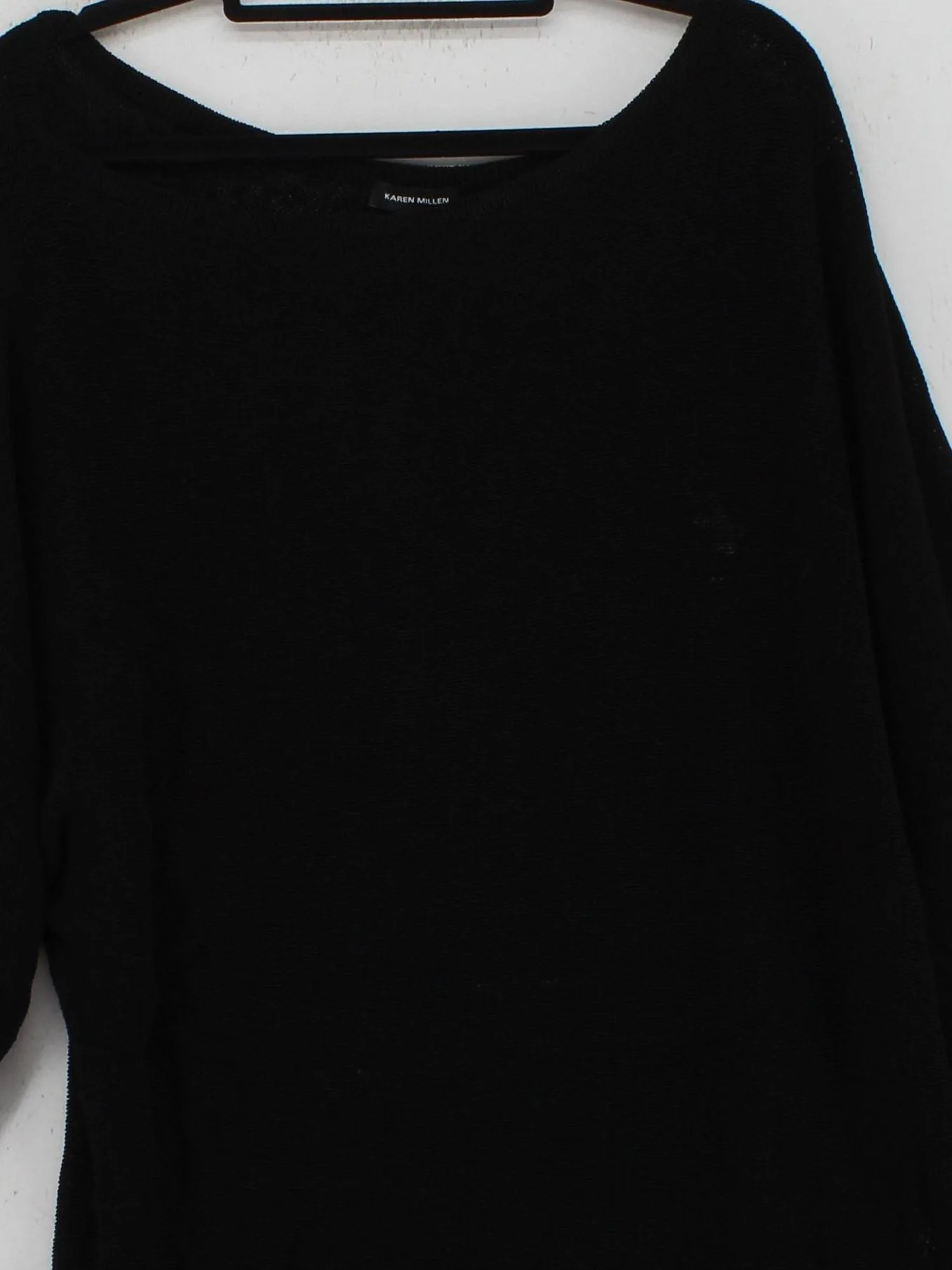 Karen Millen Women's Jumper L Black Acrylic with Polyamide Round Neck Pullover - Image 3