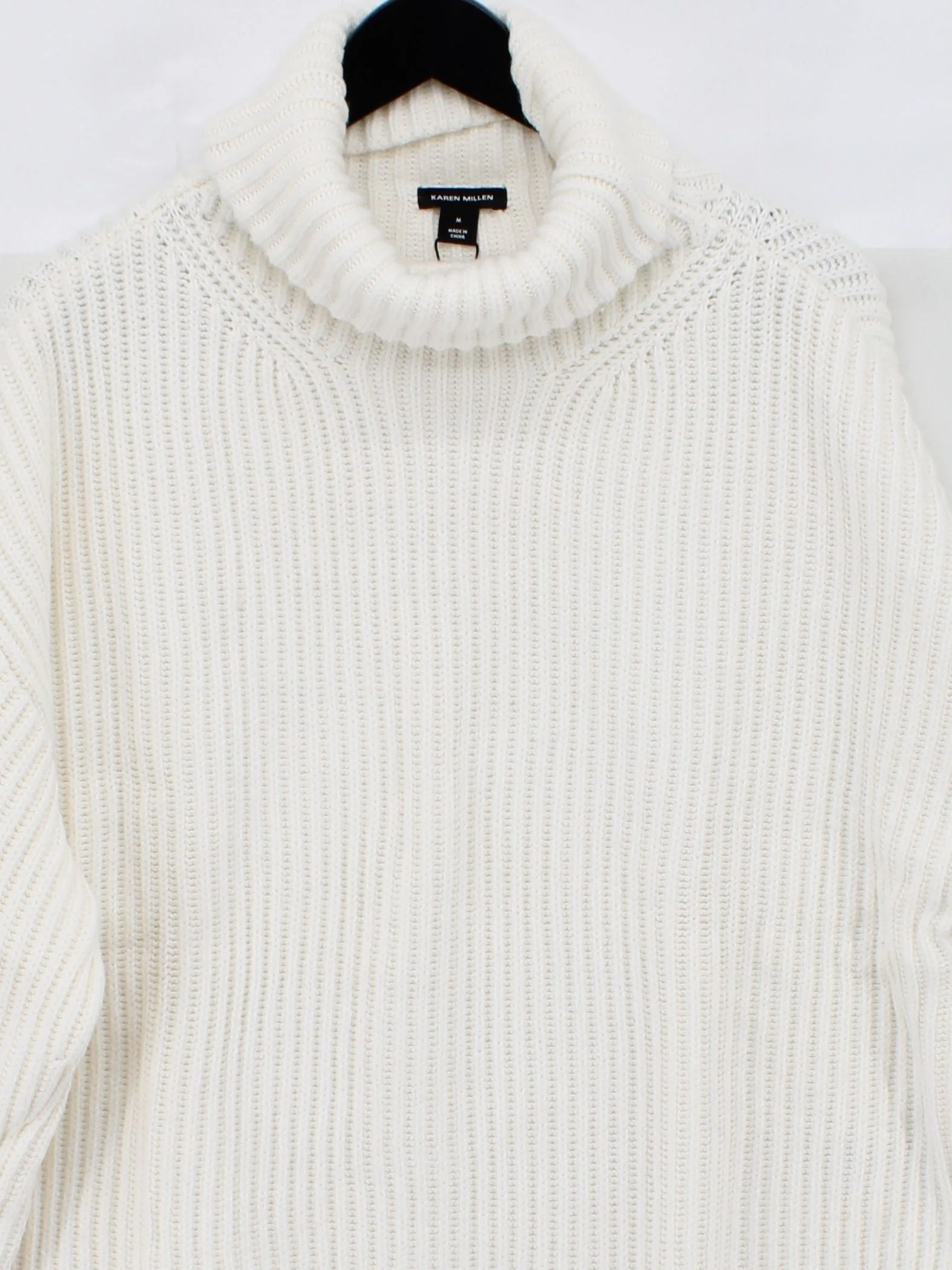 Karen Millen Women's Jumper M Cream Cotton New with tags - Image 4