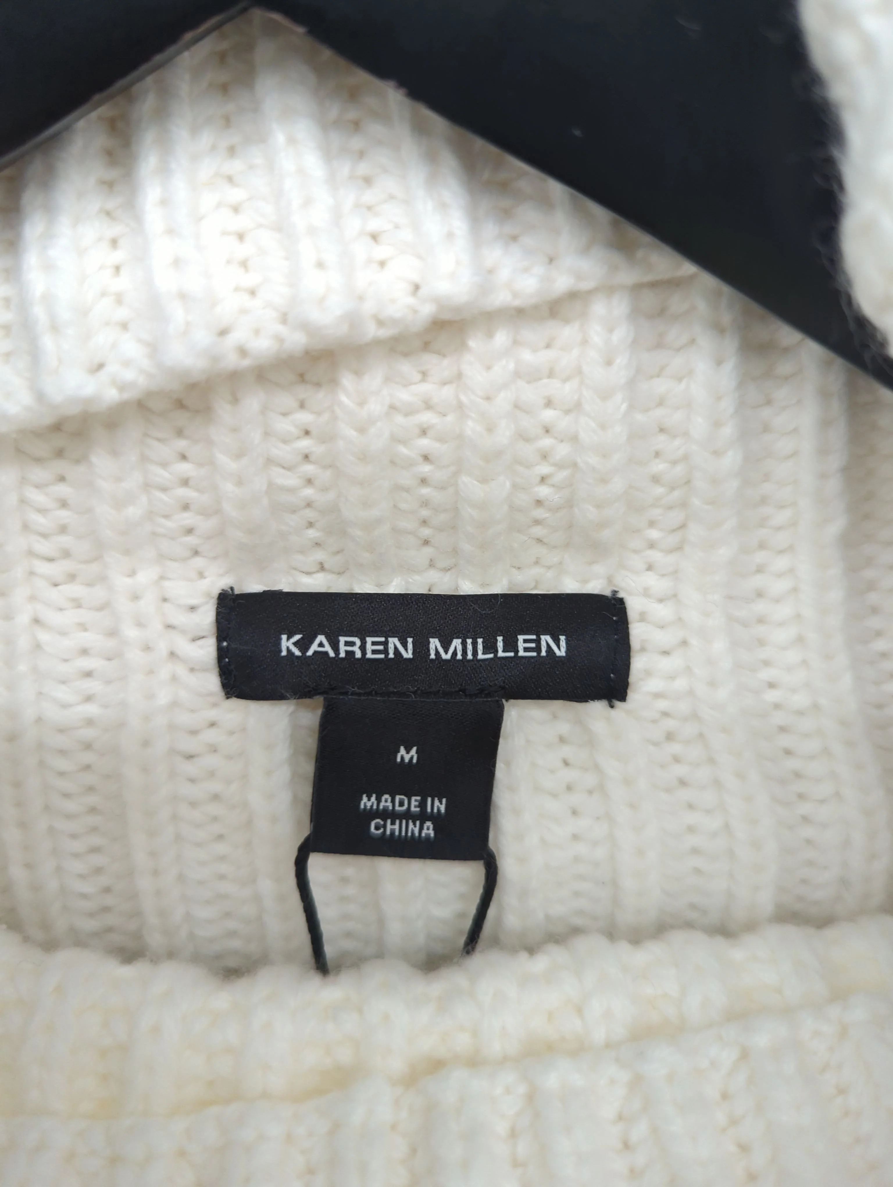 Karen Millen Women's Jumper M Cream Cotton New with tags - Image 6