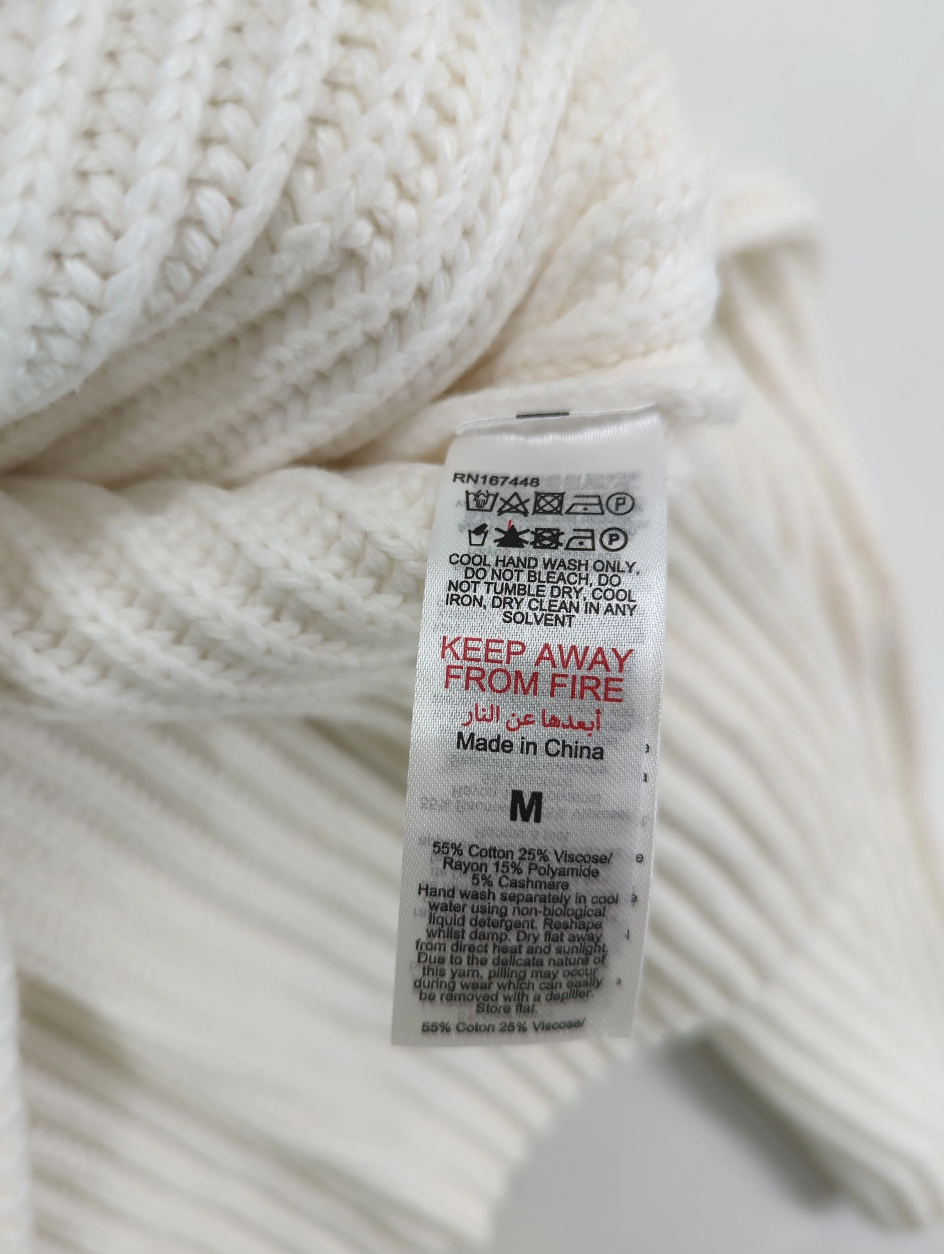 Karen Millen Women's Jumper M Cream Cotton New with tags - Image 7