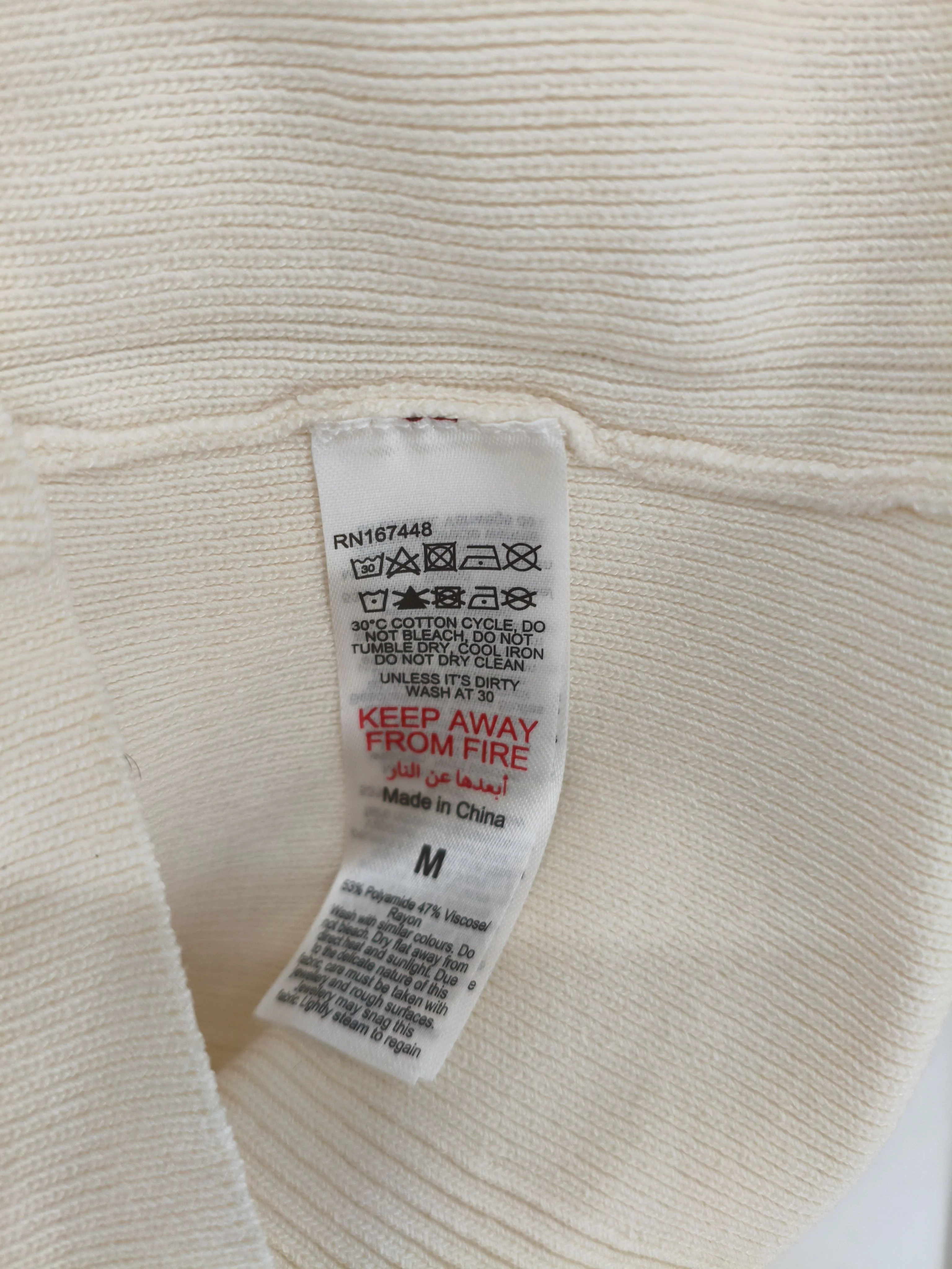 Karen Millen Women's Jumper M Cream Polyamide with Viscose Mock Neck Pullover - Image 7