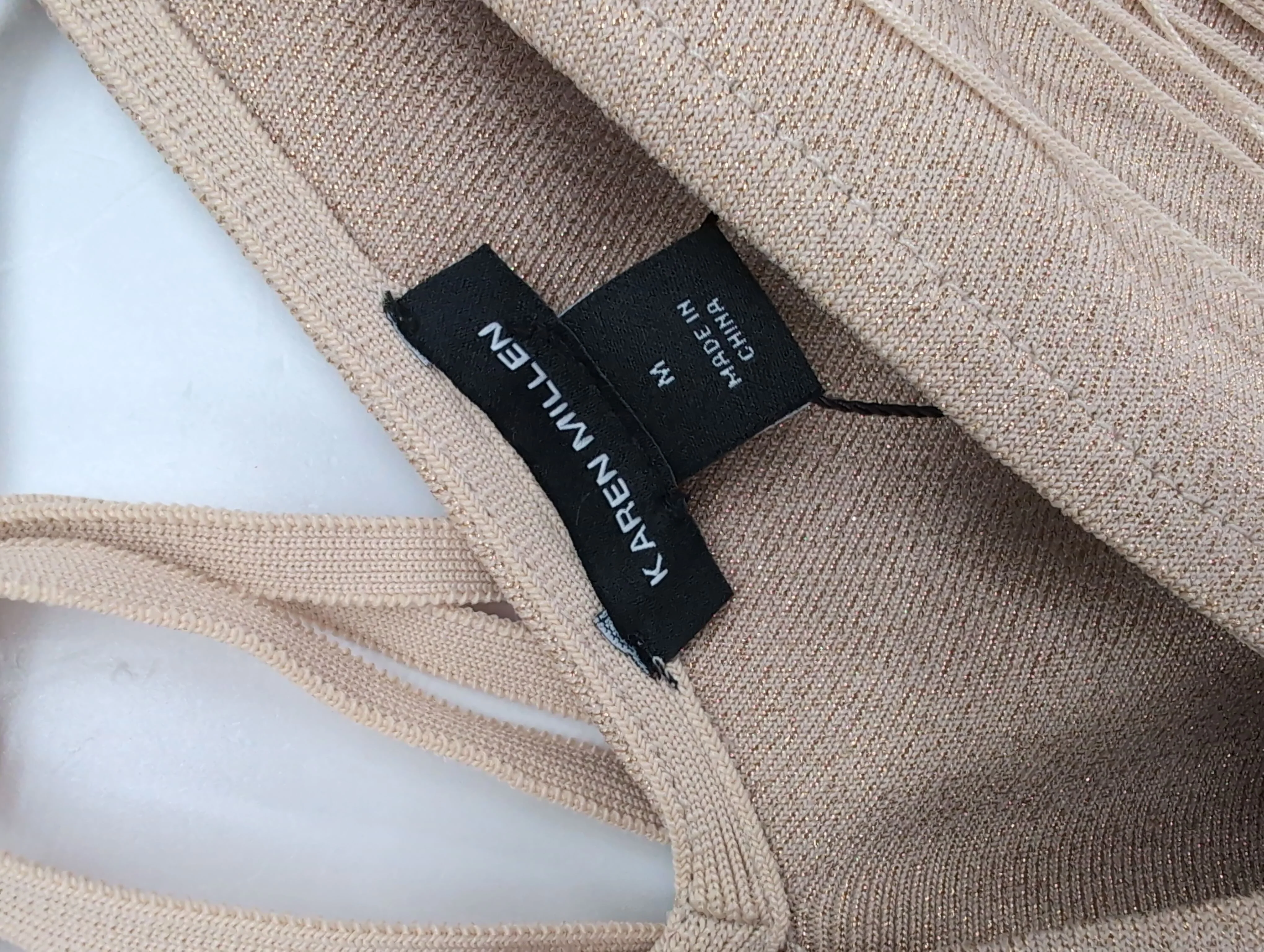 Karen Millen Women's Jumper M Tan Polyester with Elastane Vest New with tags - Image 5