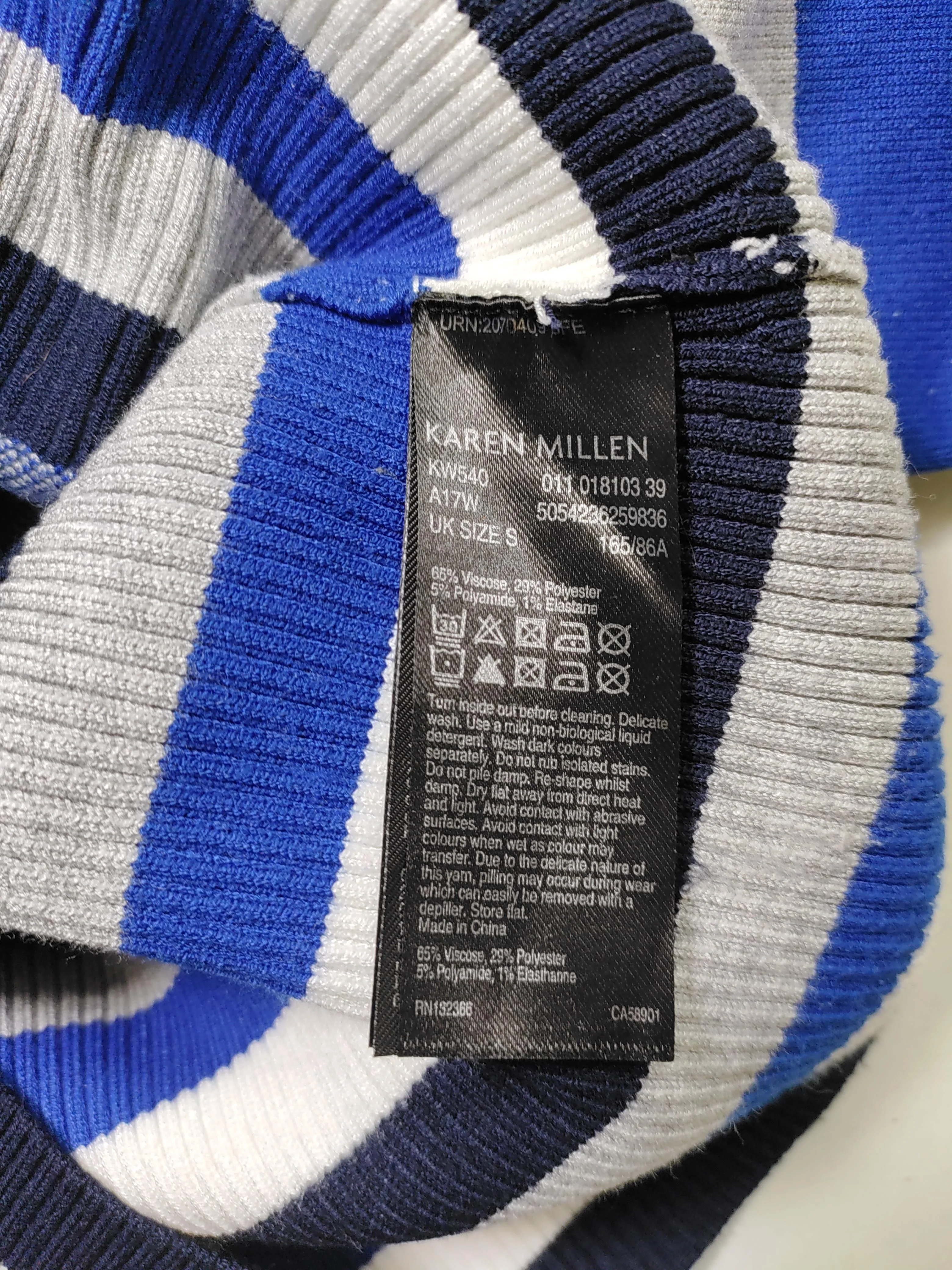 Karen Millen Women's Jumper S Blue Viscose - Image 8