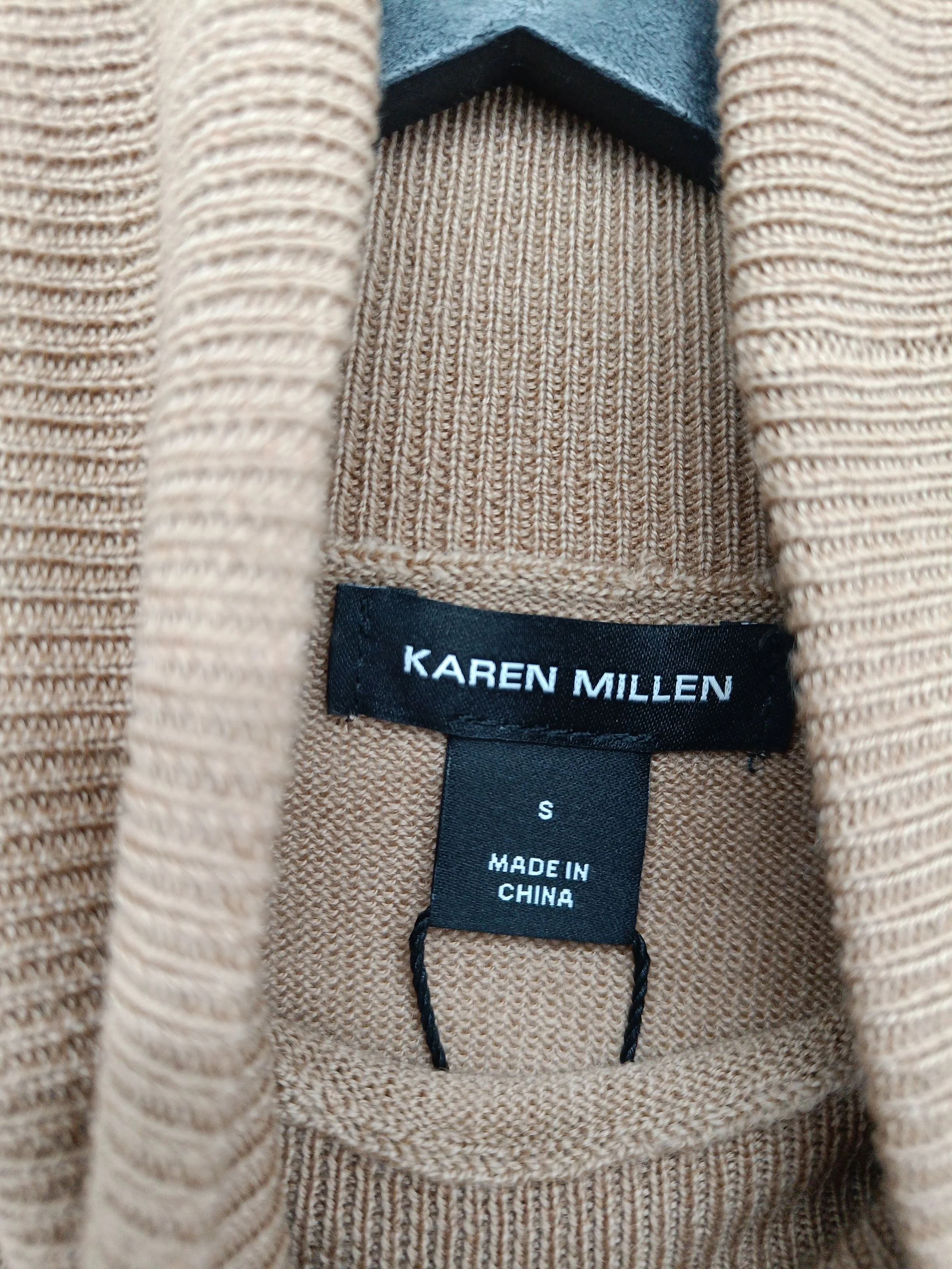 Karen Millen Women's Jumper S Tan Wool with Polyamide Pullover New with tags - Image 6