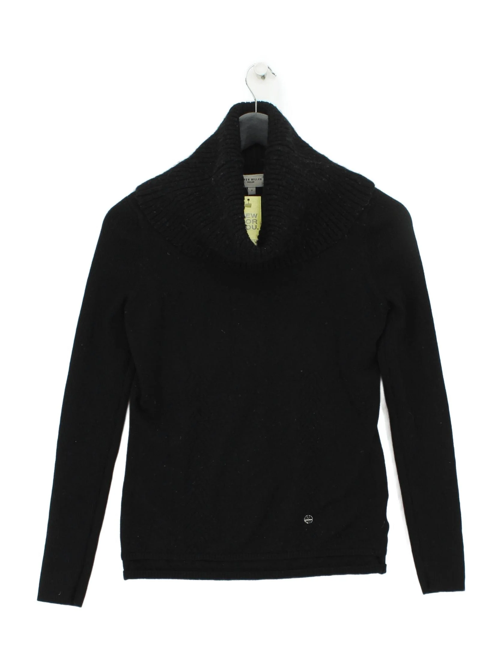 Karen Millen Women's Jumper UK 12 Black Wool with Polyamide, Elastane Pullover