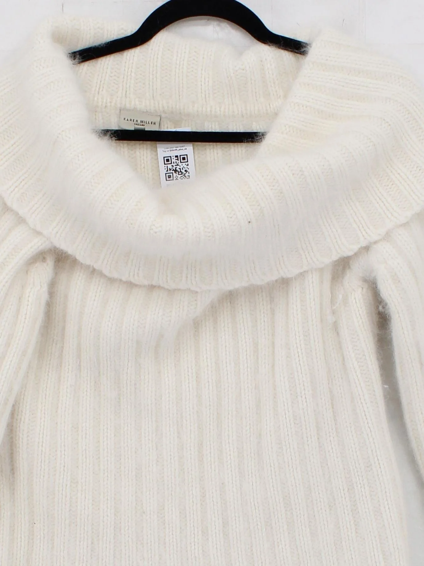 Karen Millen Women's Jumper UK 12 Cream Nylon with Angora, Wool Pullover - Image 3