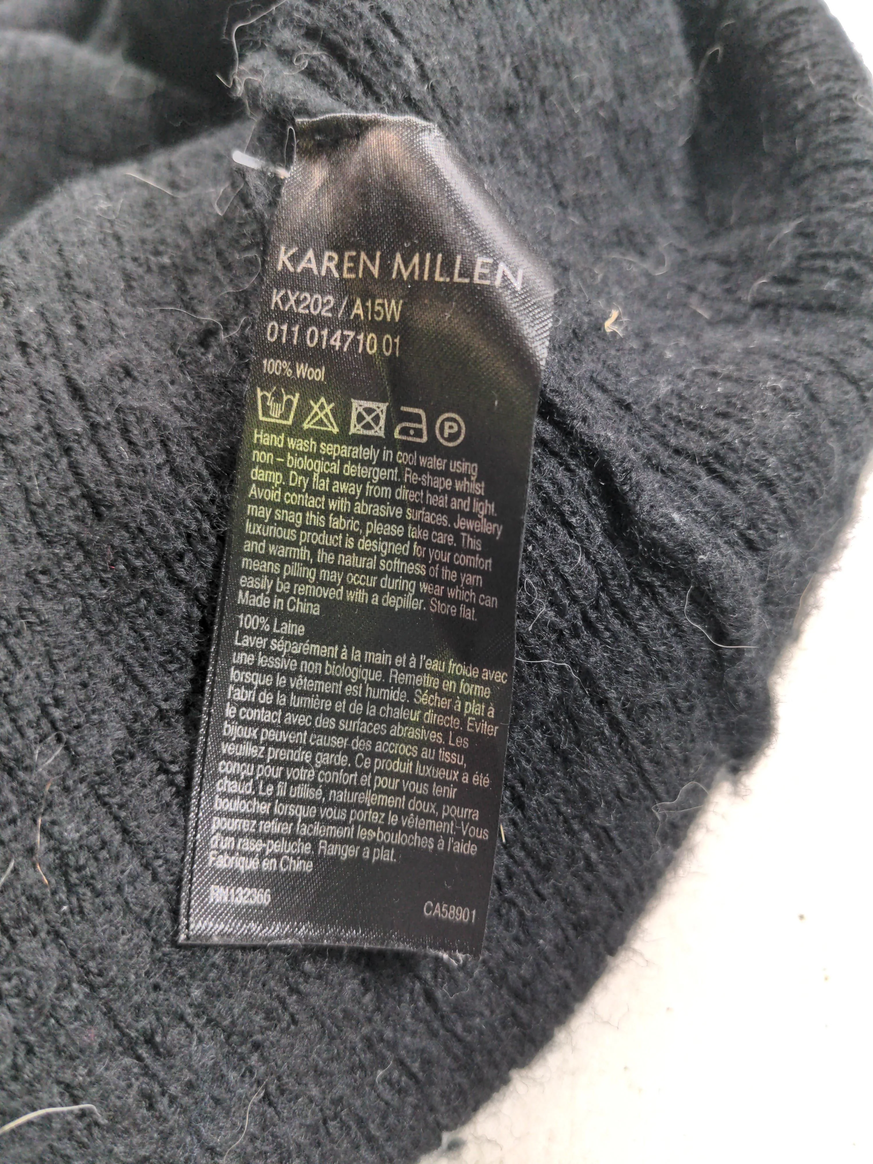 Karen Millen Women's Jumper XS Black 100% Wool High Neck Pullover - Image 6