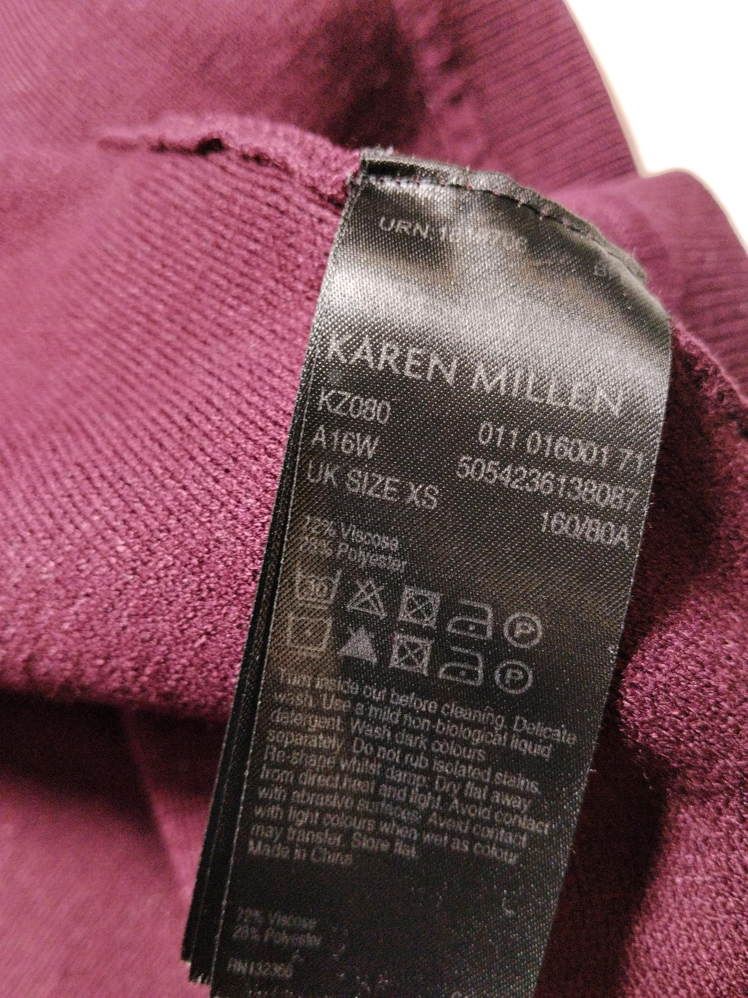 Karen Millen Women's Jumper XS Red Viscose with Polyester V-Neck Pullover - Image 6