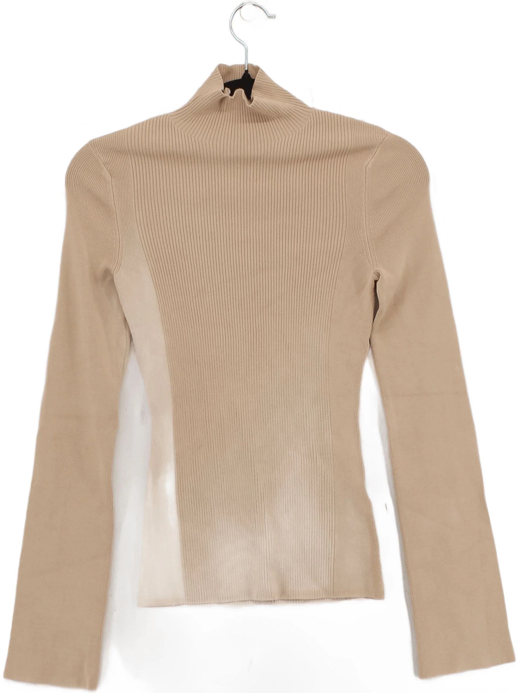 Karen Millen Women's Jumper XS Tan Viscose with Polyamide, Elastane Pullover