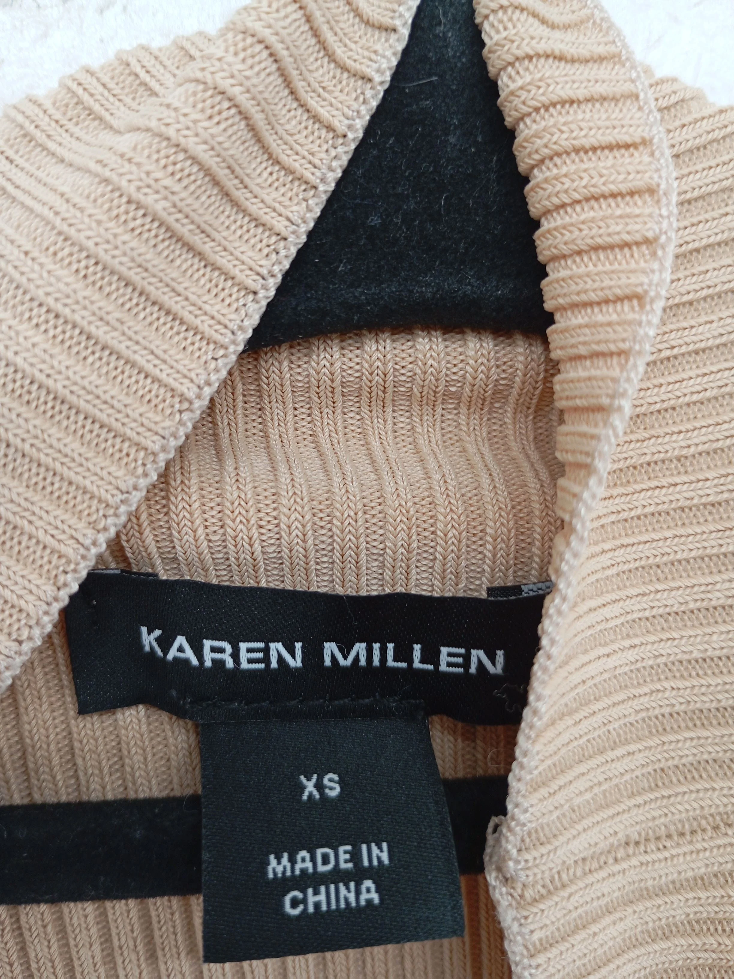 Karen Millen Women's Jumper XS Tan Viscose with Polyamide, Elastane Pullover - Image 6